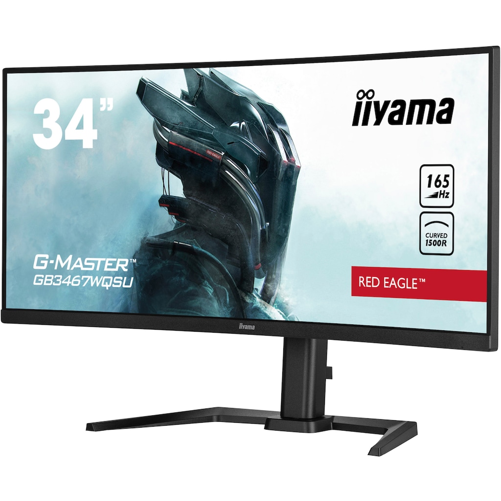 Iiyama Curved-Gaming-Monitor »GB3467WQSU-B5«, 86,4 cm/34 Zoll, 3440 x 1440 px, 165 Hz