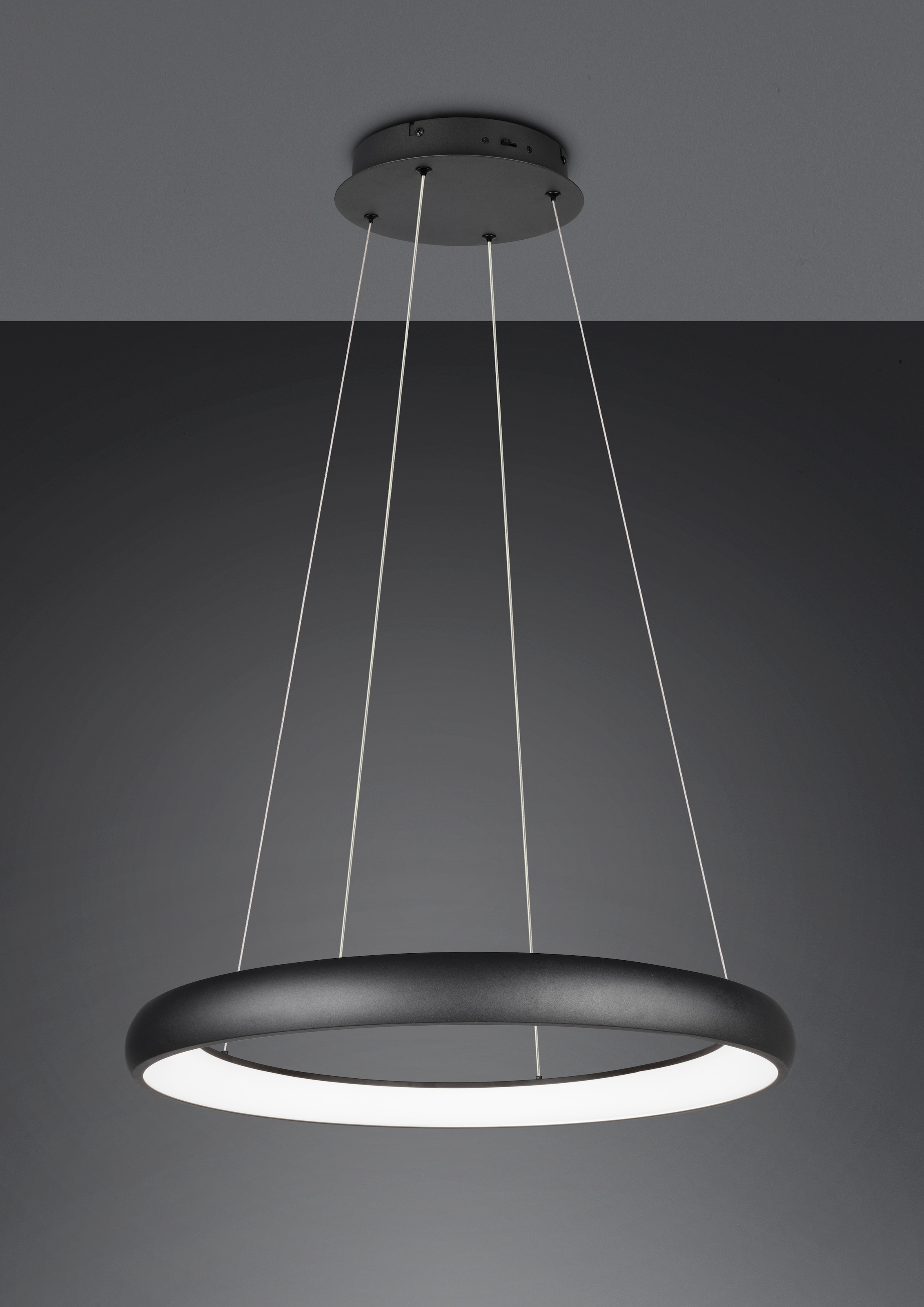 TRIO Leuchten LED Pendelleuchte »CARDONA, LED Ring Hängeleuchte, 6900 Lumen 59W, Lichtfarbe einstellbar« LED-Board 1 Stk. warmweiß - kaltweiß 2300/3000/4000K warmweiß bis kaltweiß, 3 Stufen dimmbar Höhe 150cm Ø75
