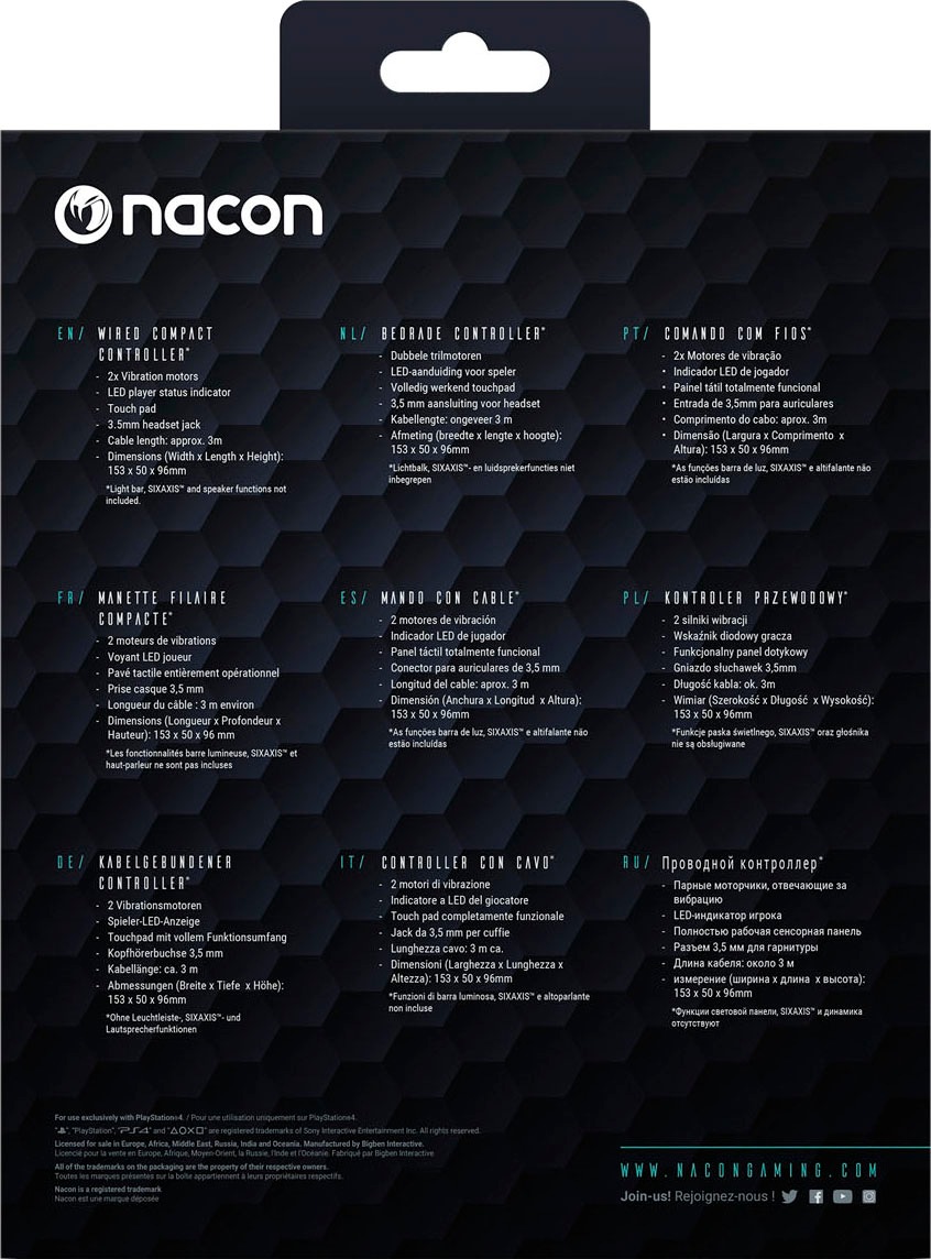 nacon Gaming-Controller »Compact Color Edition PS4«