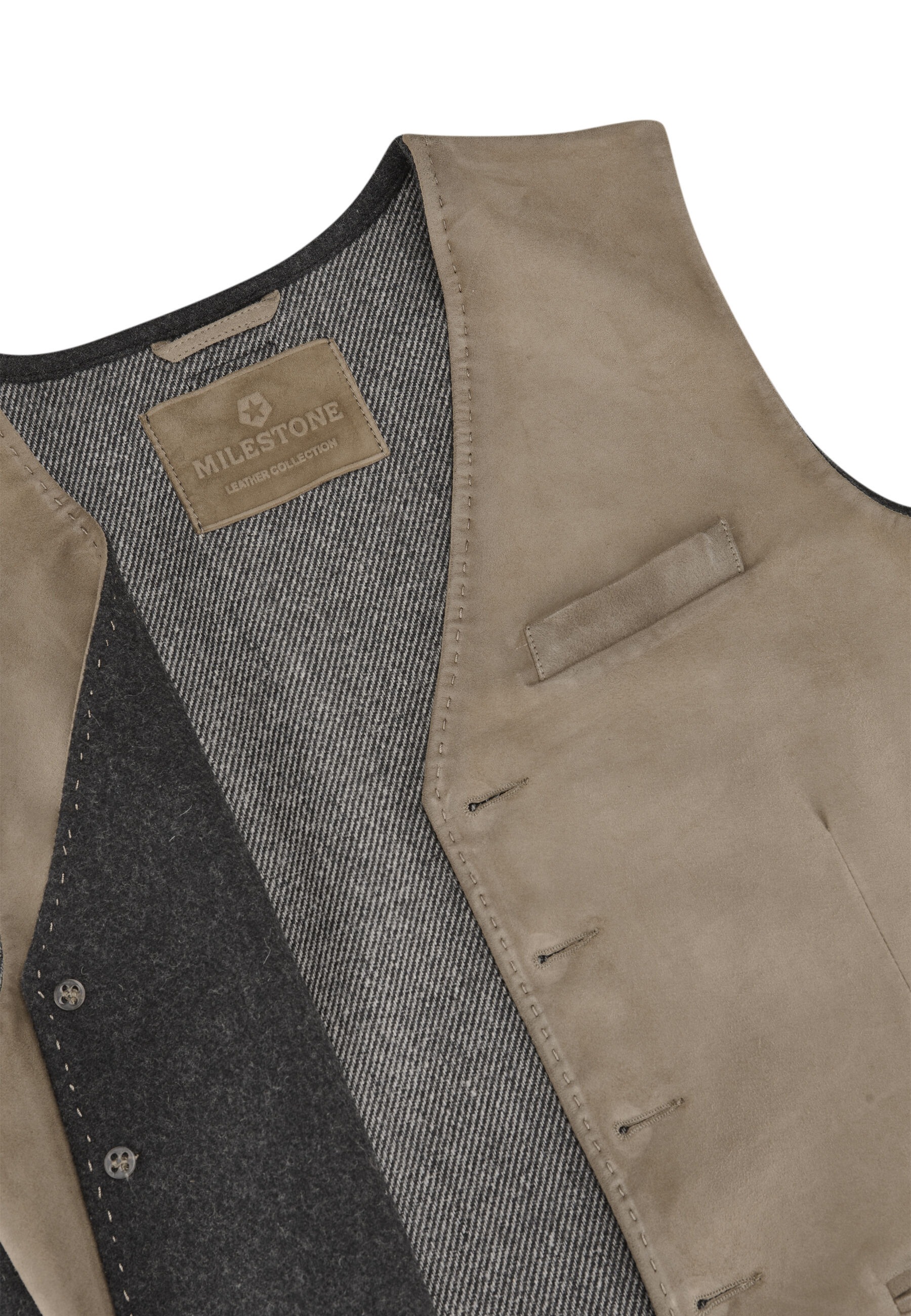 Milestone Fleeceweste »MSRenzo« mit klassischen Details