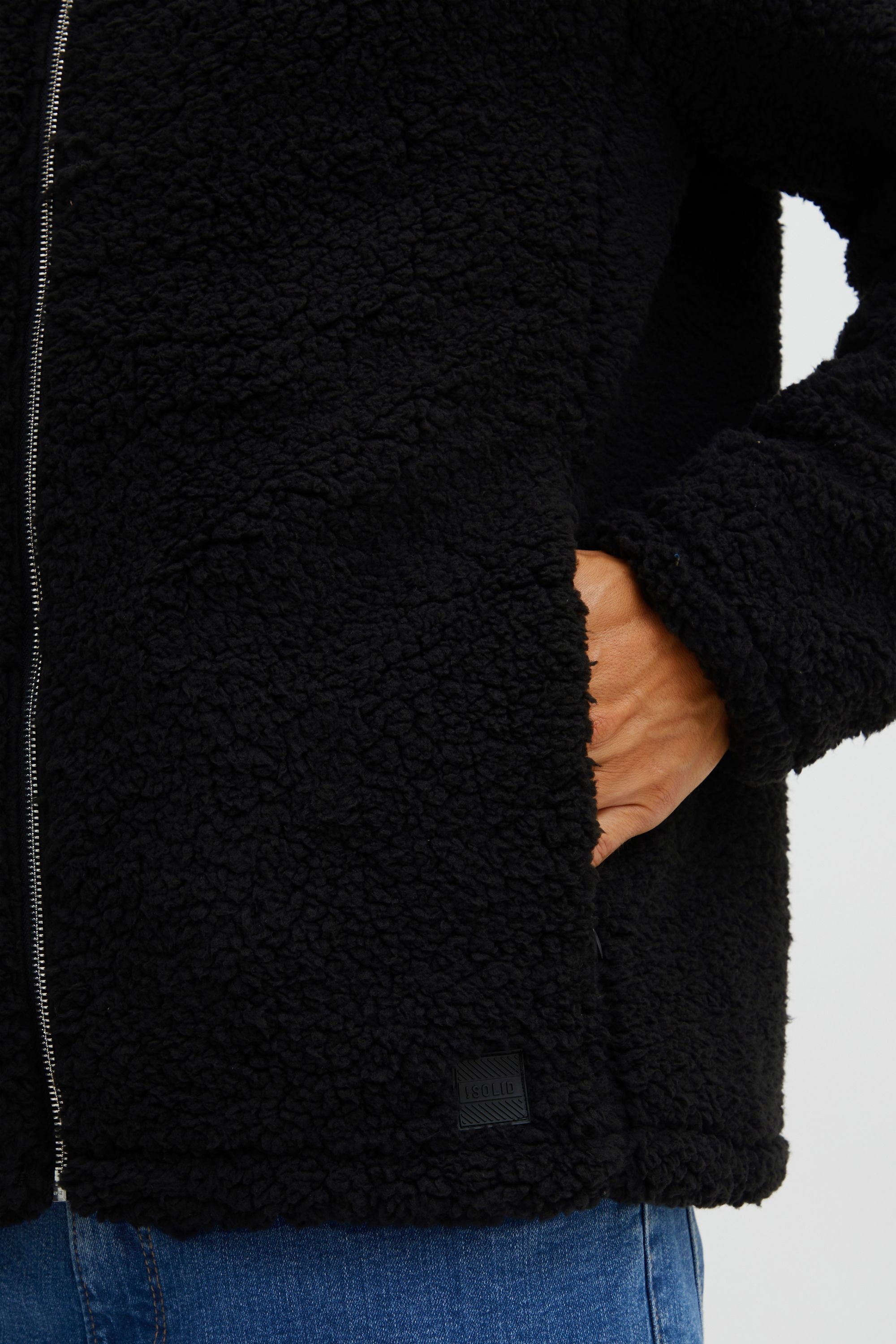 !Solid Fellimitatjacke »Fellimitatjacke SDThimo«, mit Kapuze