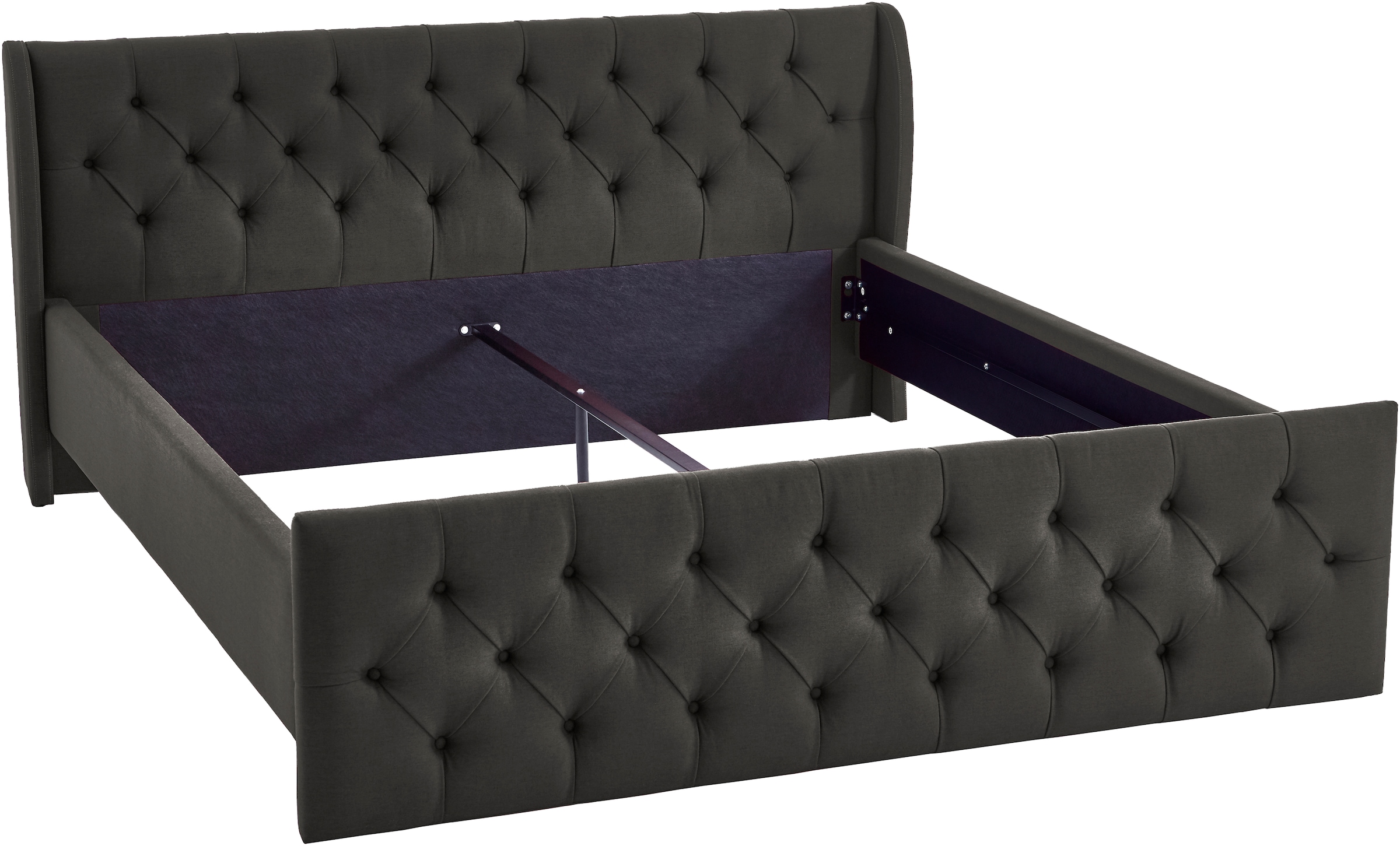 ATLANTIC home collection Polsterbett »TAMINA mit Chesterfieldoptik im Kopf- und Fußteil« in zwei Breiten und vier Farben erhältlich
