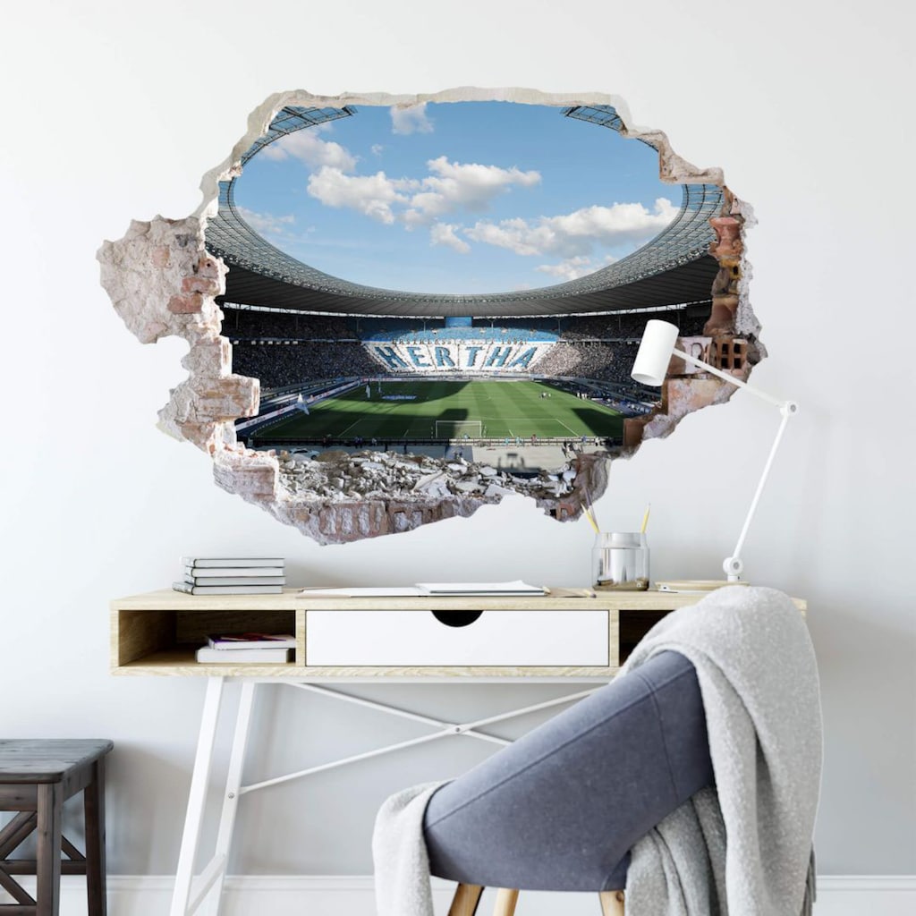 Wall-Art Wandtattoo »3D Arena Hertha Stadion bei Tag«, (1 St.)