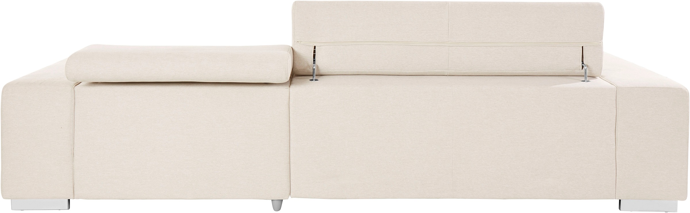 COTTA Ecksofa »Orion L-Form«, mit Recamiere, inkl. verstellbaren Kopfstützen und 3 Kissen