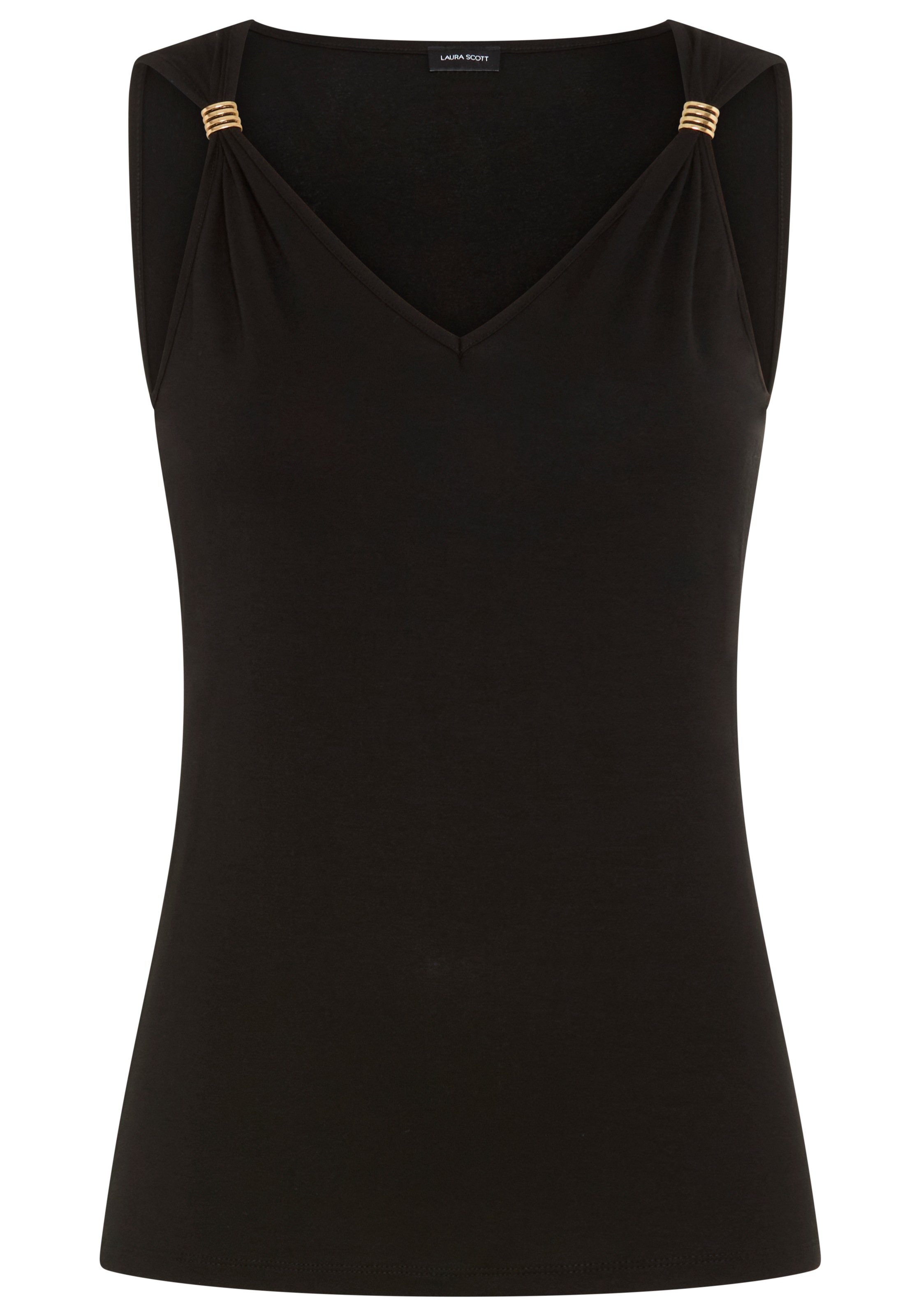 Laura Scott Trägertop mit Schmuckträgern, in bedruckter und einfarbiger Variante