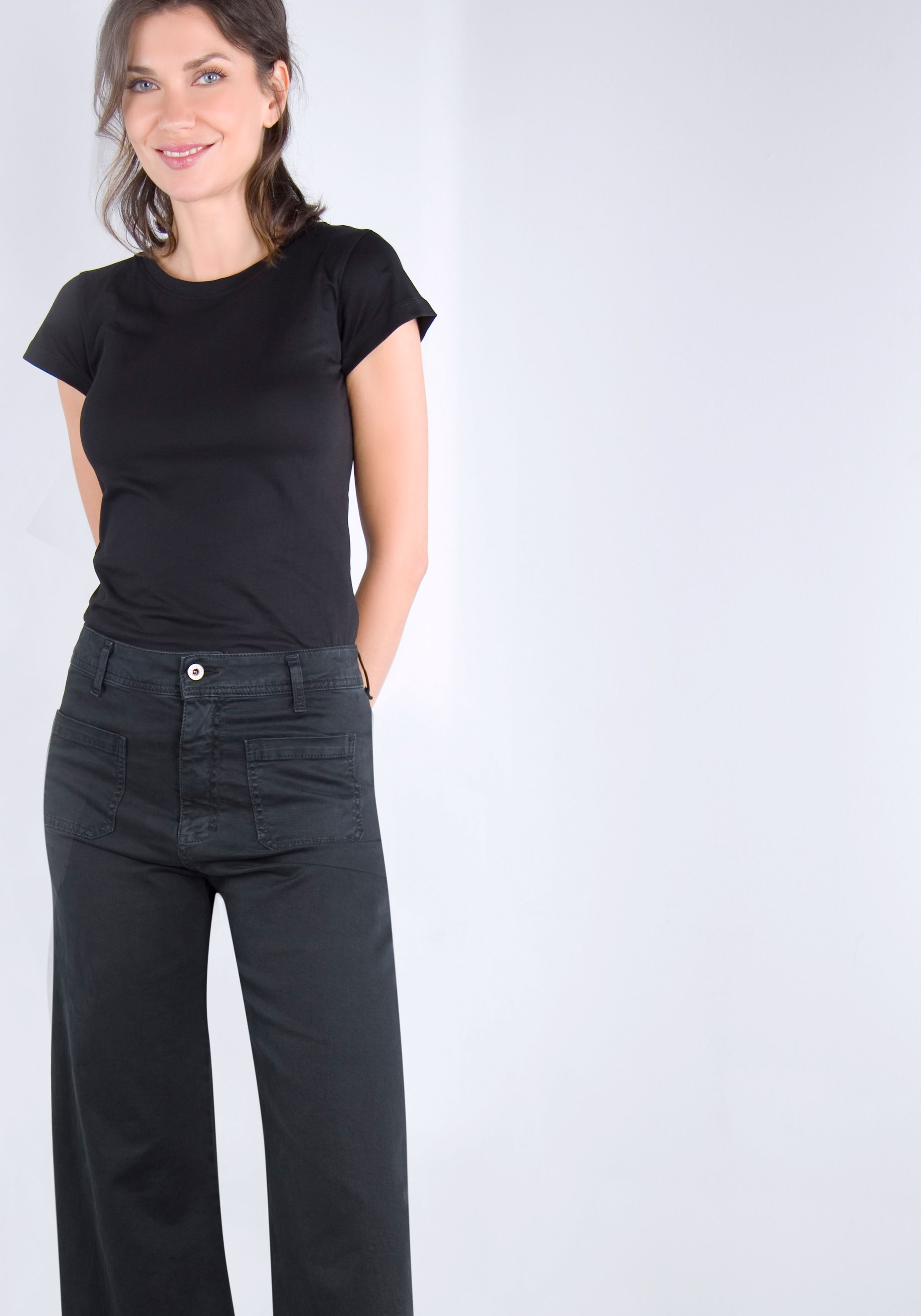 Please Jeans Schlaghose, aus hochwertigem Baumwollmix mit Stretch