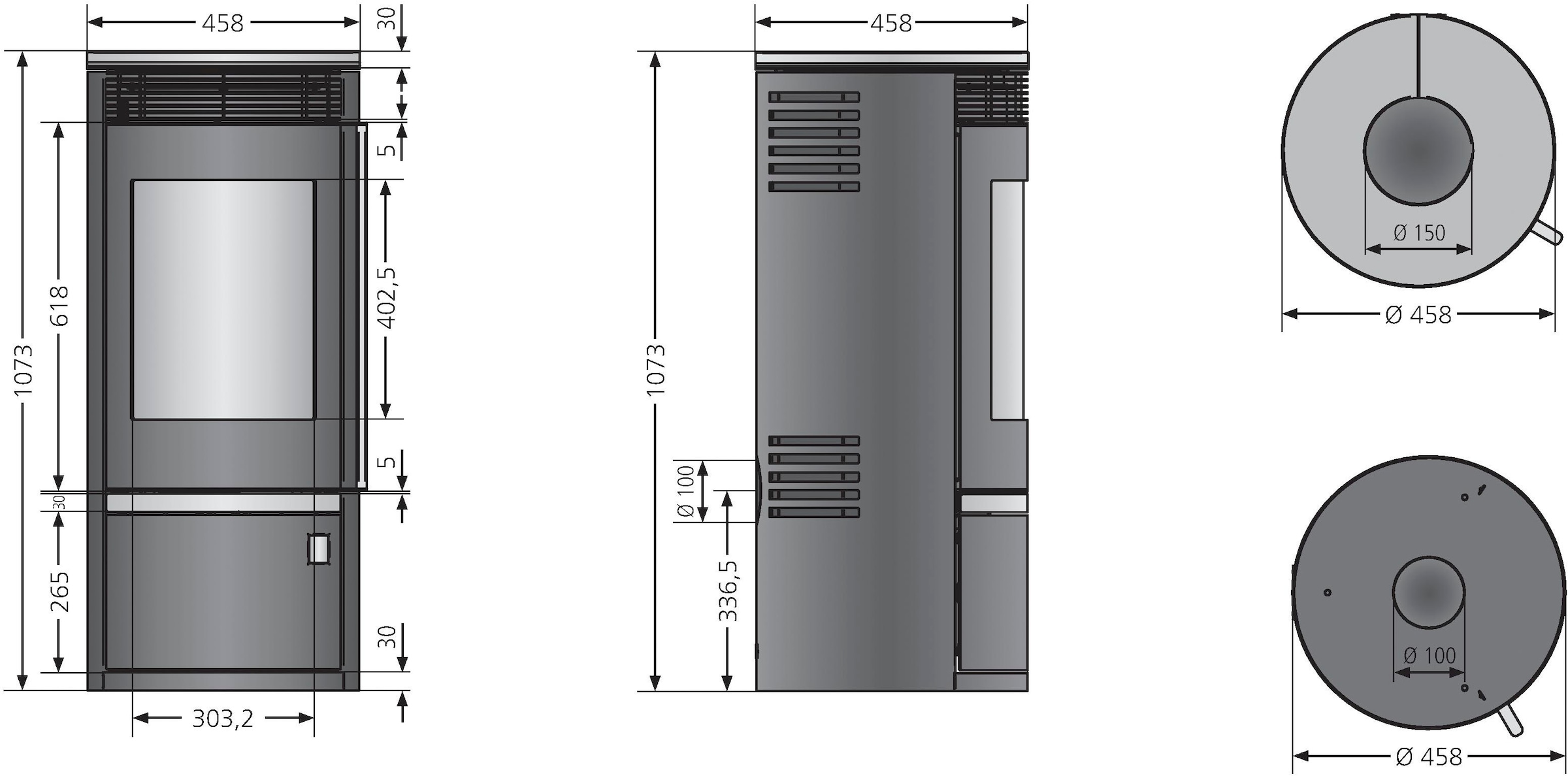 Oranier Kaminofen »Rota Top 2.0«