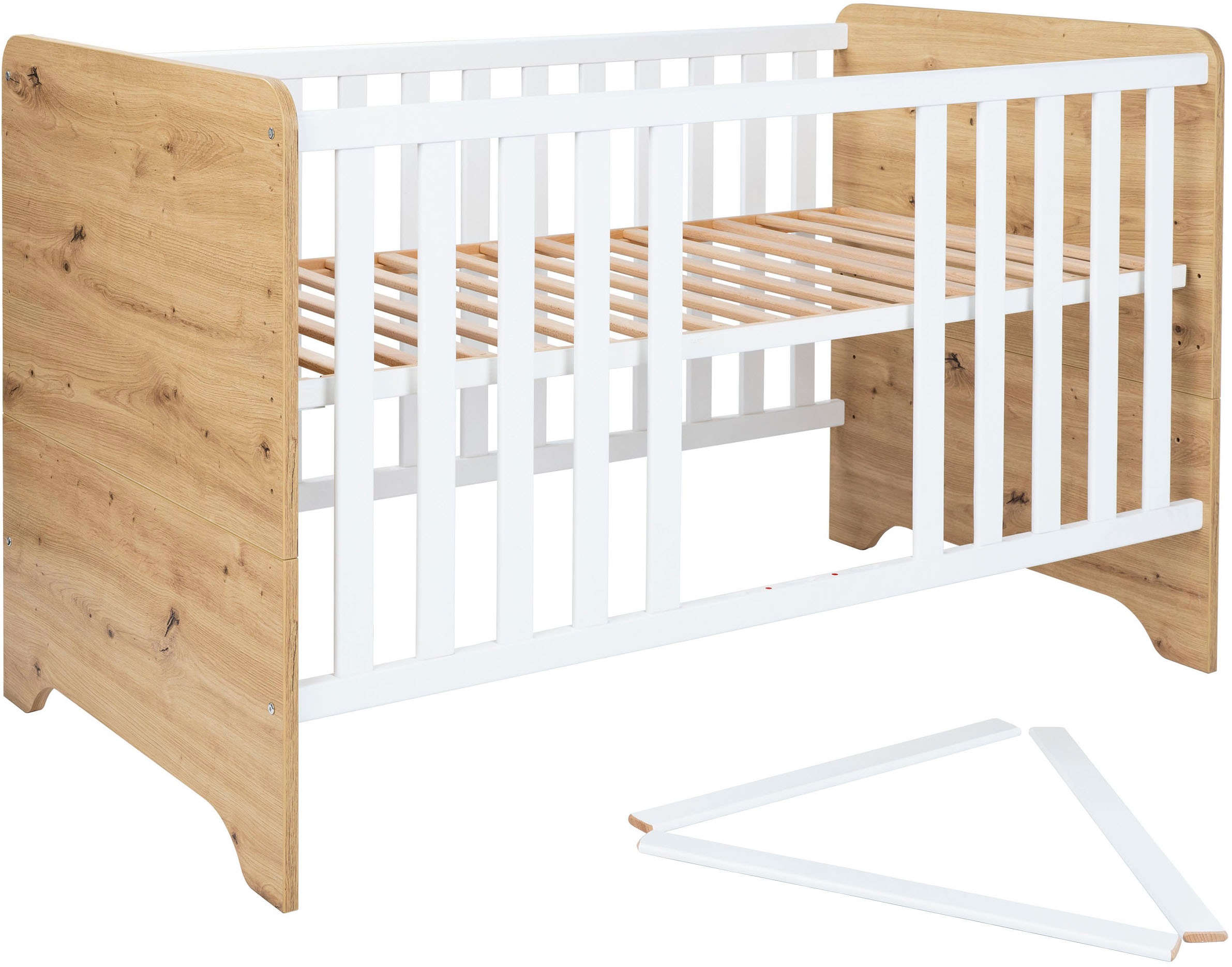 arthur berndt Babymöbel-Set »Babyzimmer Set »Marlon« 2-teilig«, (Spar-Set, 2 tlg., Kinderbett und Wickelkommode)