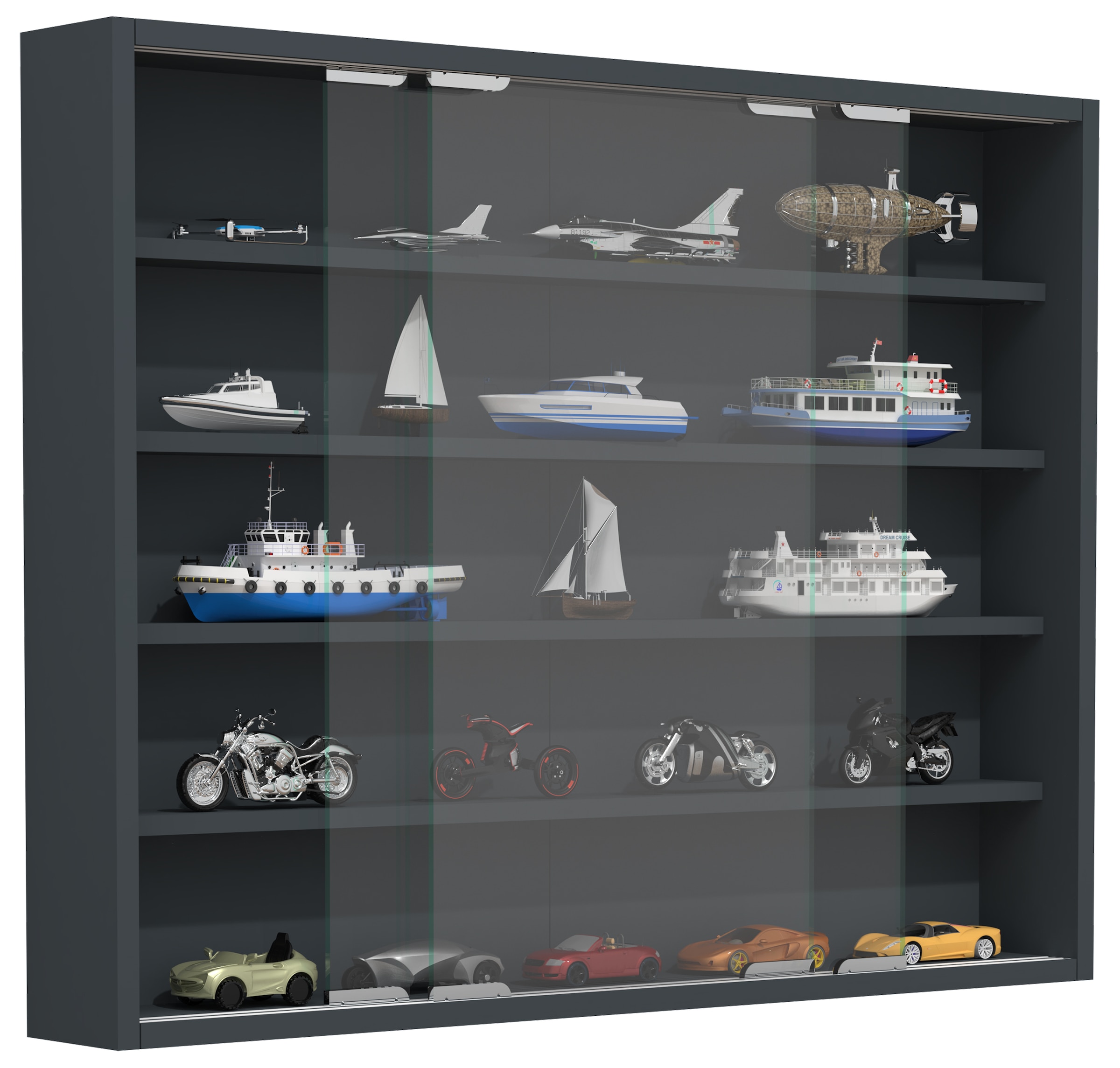 VCM Wandregal »Hängevitrine Wandvitrine Sammel Deko Agisa L« 1 Stk. tlg.