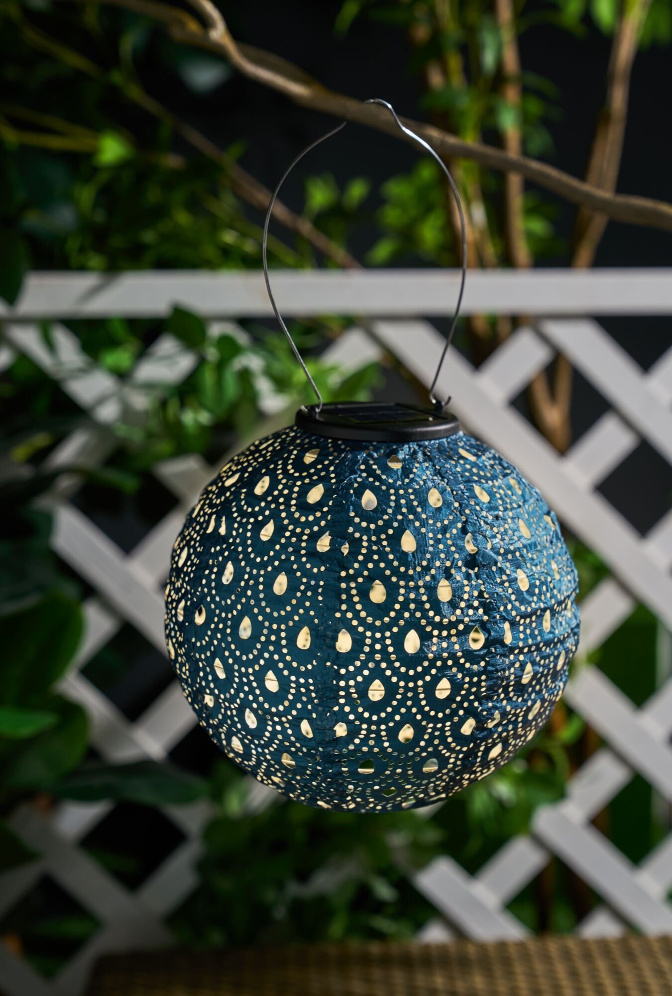 Pauleen LED Solarleuchte »Sunshine Charm Lampion Solar blau Tyvek Vlies«, 1 flammig, Laterne