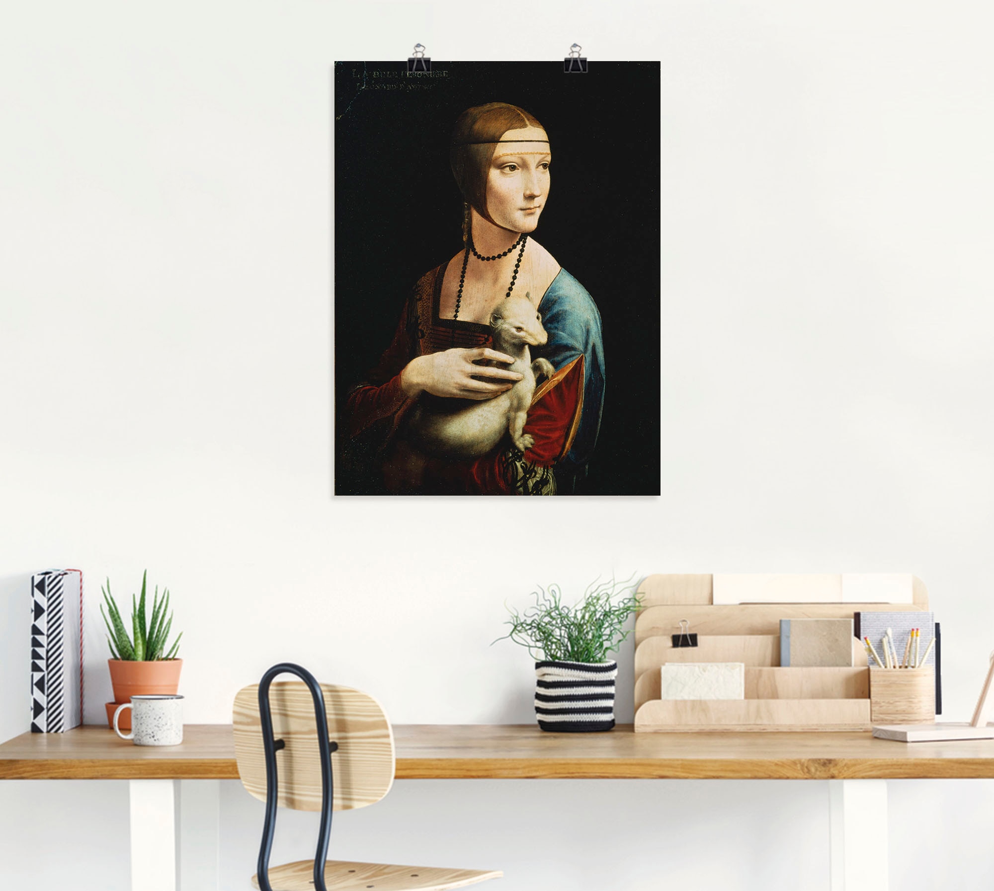 Artland Wandbild »Dame mit dem Hermelin Porträt« Frau 1 Stk. tlg. als Leinwandbild, Poster in verschied. Größen