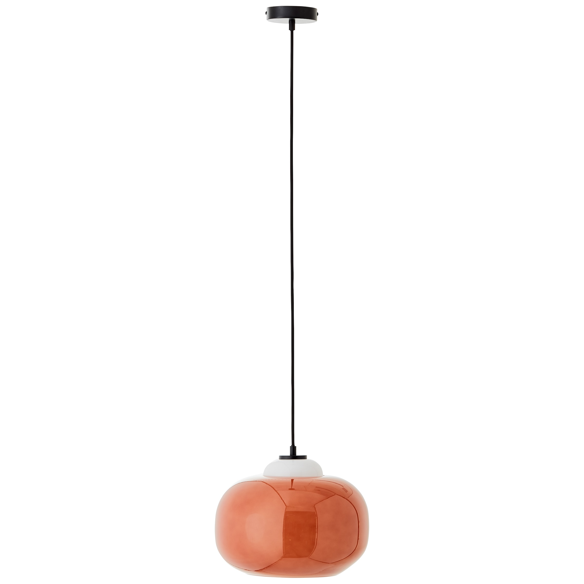 Brilliant Pendelleuchte »Blop«, 1 flammig, Leuchtmittel E27 | ohne Leuchtmittel, Höhe 128,5 cm, Ø 30 cm, E27, kürzbar, Glas/Metall