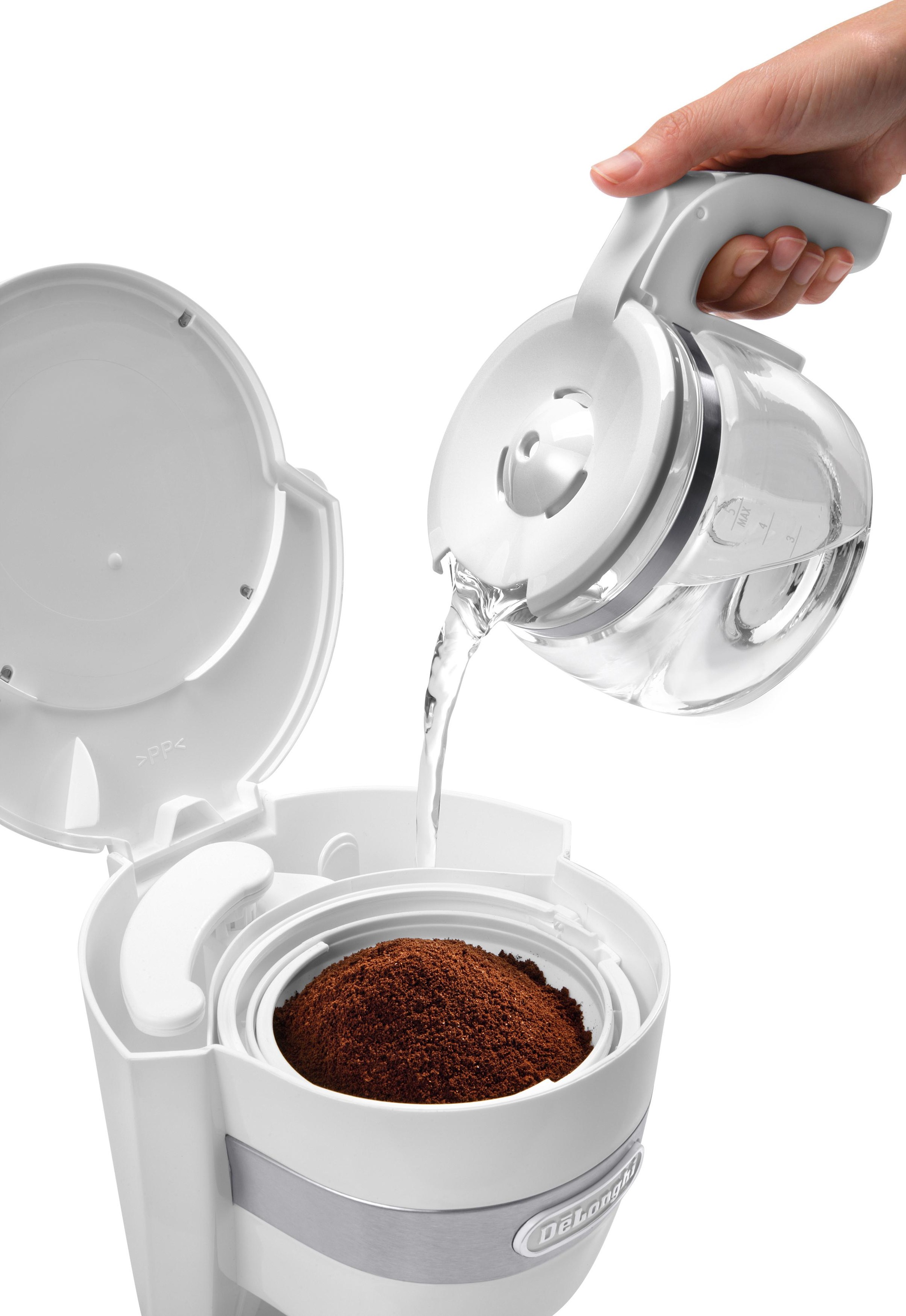 De'Longhi Filterkaffeemaschine »ACTIVE LINE ICM14011.W«, 0,65 l Kaffeekanne, Permanentfilter
