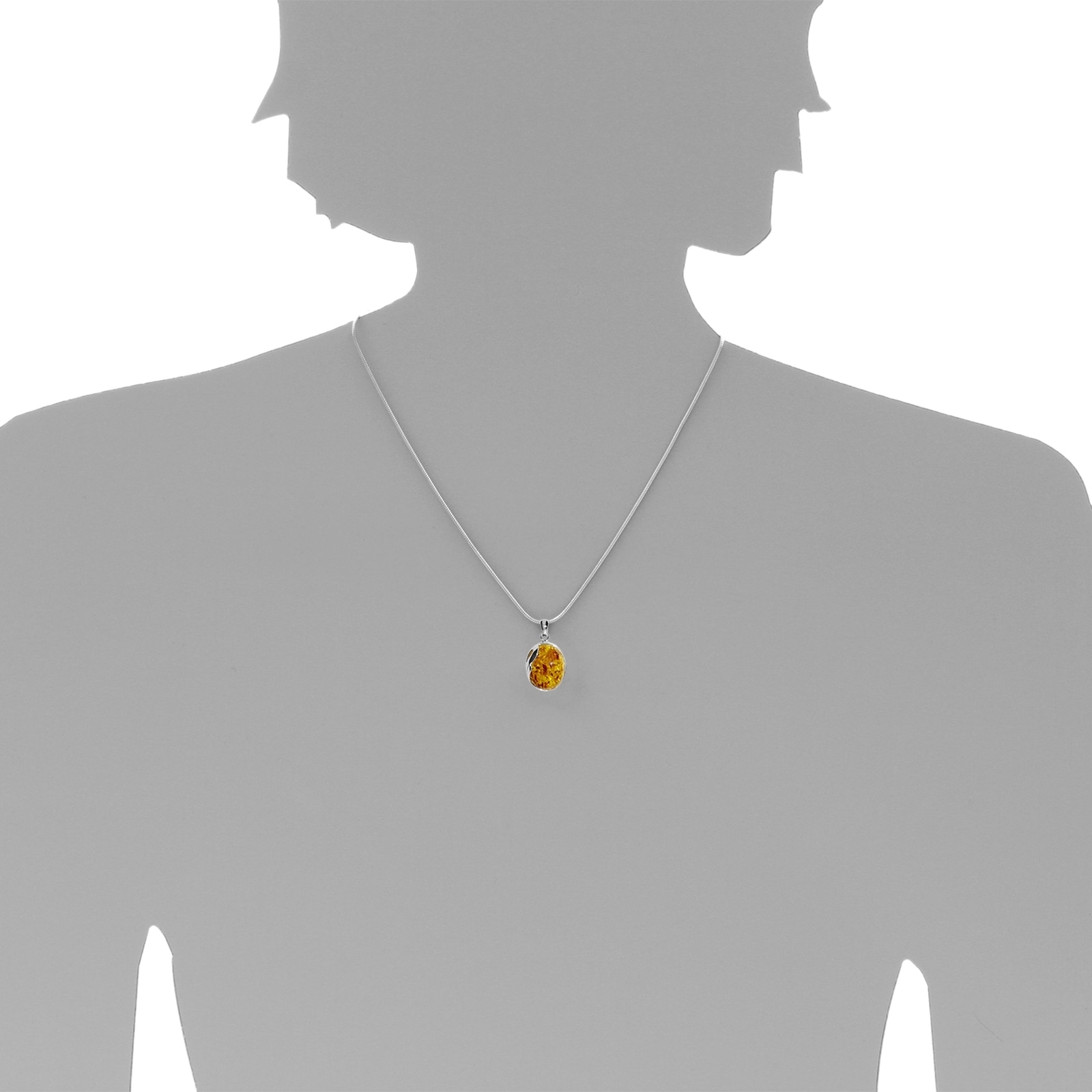 OSTSEE-SCHMUCK Kettenanhänger »- Melanie - Silber 925/000 - Bernstein«