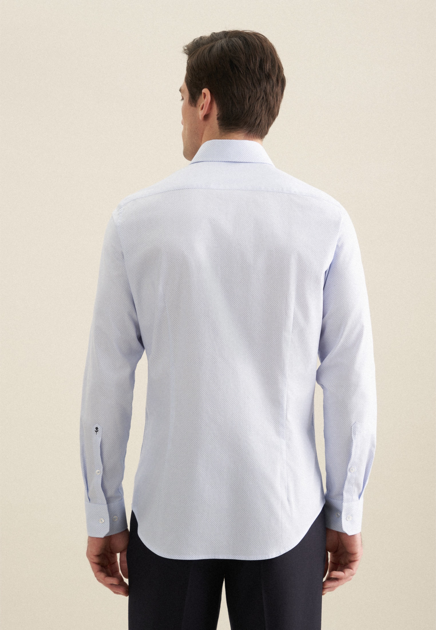 seidensticker Businesshemd »Slim«, Slim Extra langer Arm Kentkragen Druck