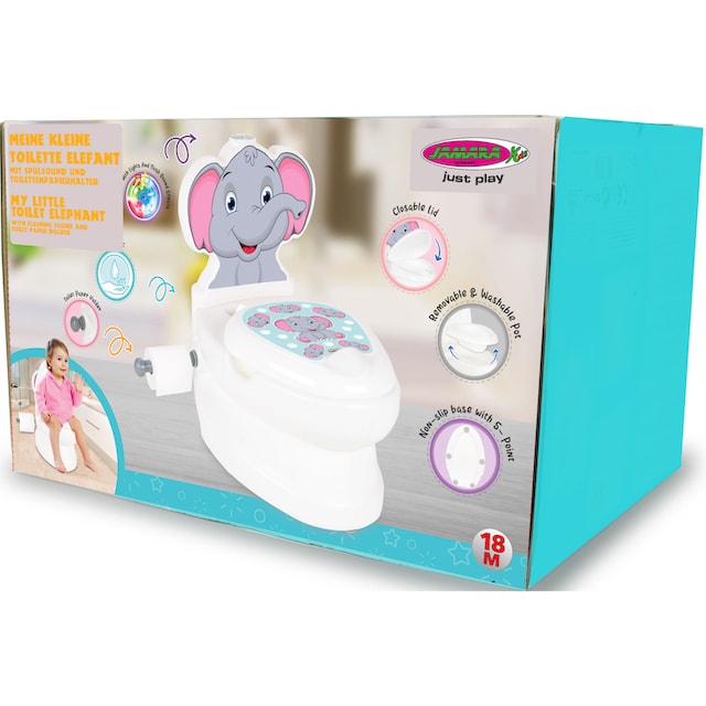 Jamara Toilettentrainer »Meine kleine Toilette, Elefant«, mit Spülsound und  Toilettenpapierhalter bei
