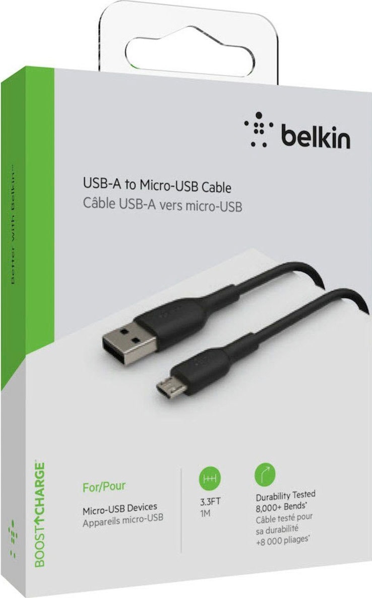 Stealth USB Kabel Doppelpack (2x 2m) Play&Charge mit LED Beleuchtung USB-Kabel,  Micro-USB, (200 cm), Beleuchtung