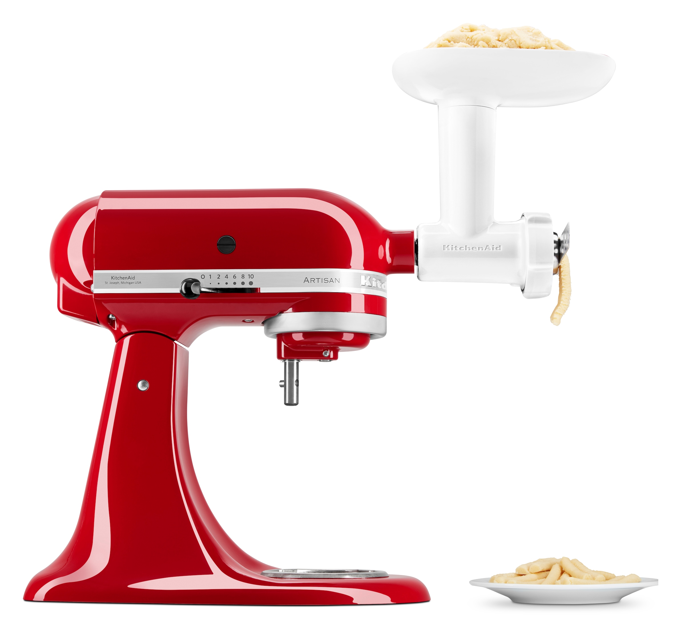 KitchenAid Küchenmaschine »5KSM125EER EMPIRE RED«, Gratis Fleischwolf, Schüssel, Spritzgebäckvorsatz (Wert: ca.238,- UVP)