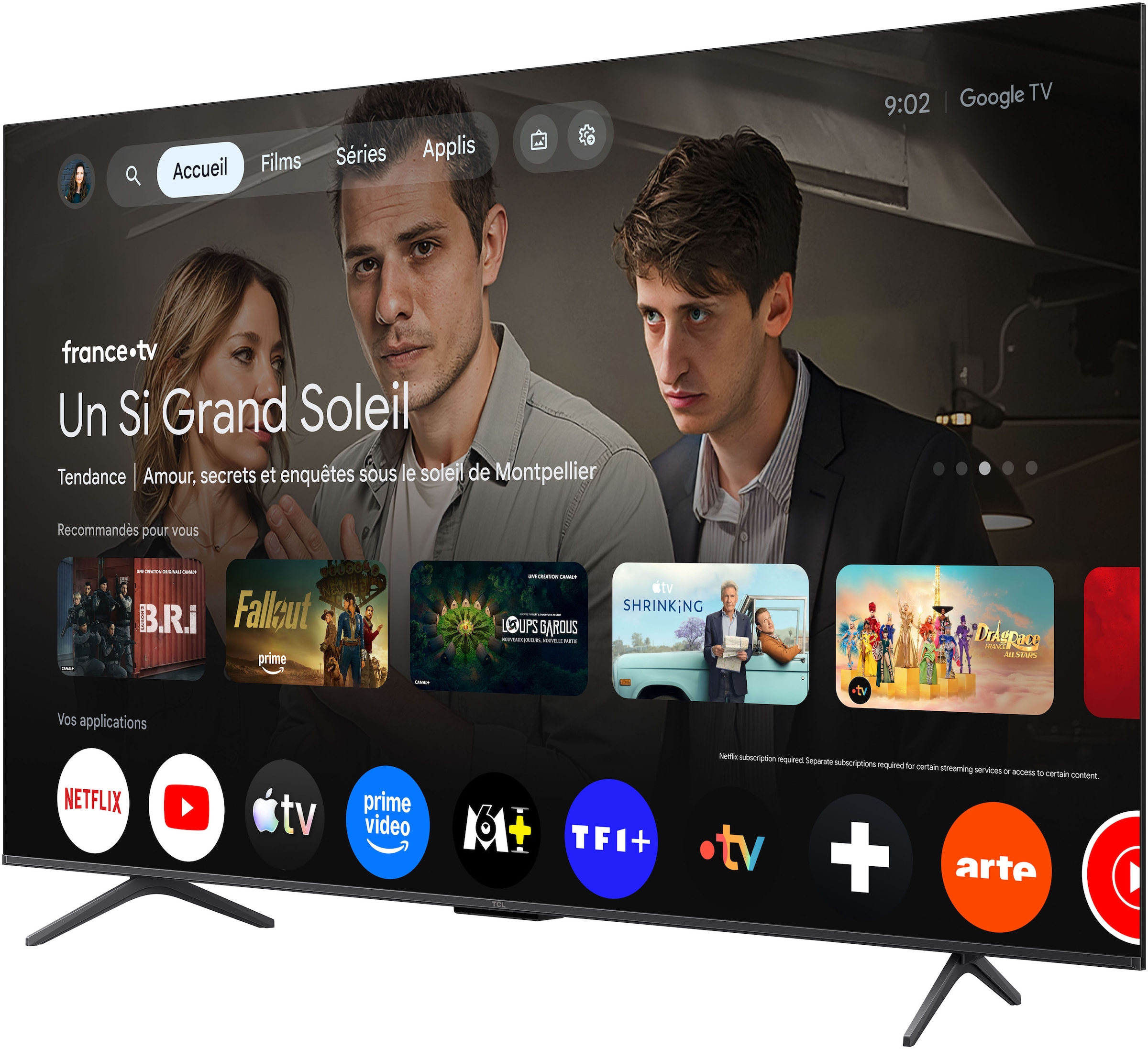 TCL Mini-LED-Fernseher »65T8DXB« 164 cm/65 ″ Smart-TV QD-Mini LED, AiPQ Pro Prozessor, 144Hz, Dolby Atmos, Apple AirPlay 2