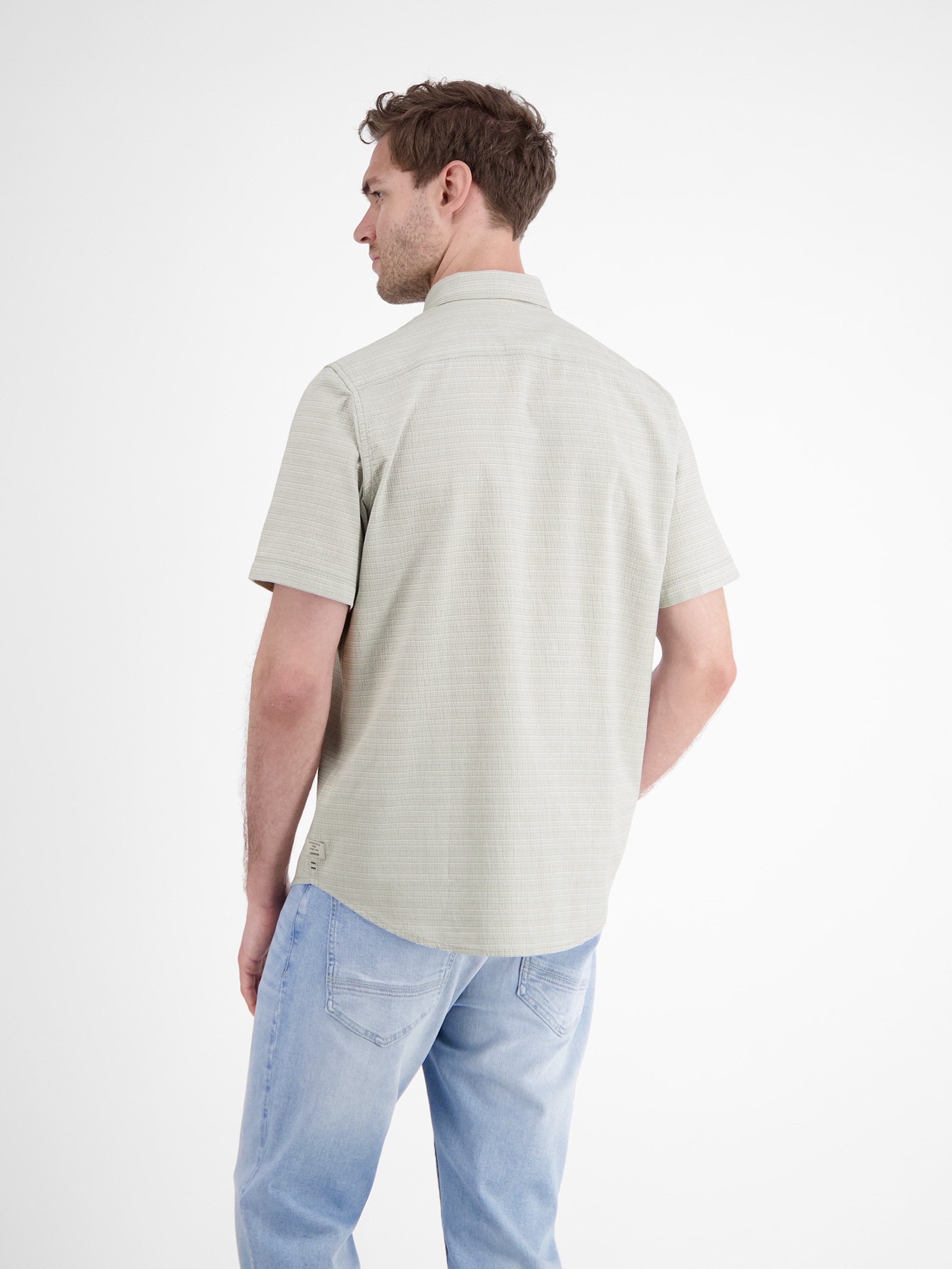 LERROS Kurzarmhemd mit Logo Stickerei