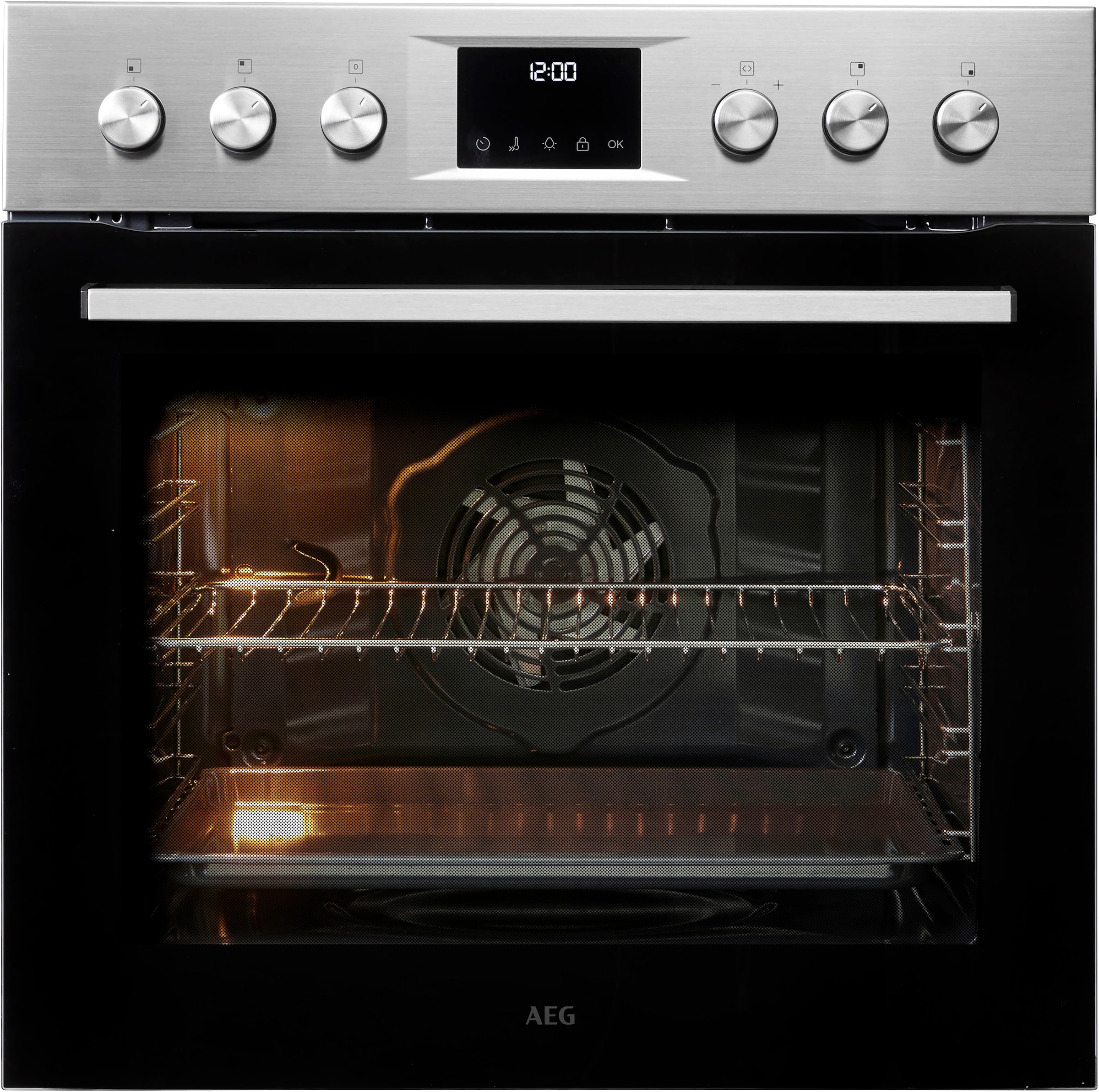 AEG Elektro-Herd-Set Serie 5000 »OU5PE40SM« Pyrolyse-Selbstreinigung Heißluft: Gleichmäßiges Garen auf 3 Ebenen: ideal für Mehrblech‑Backen