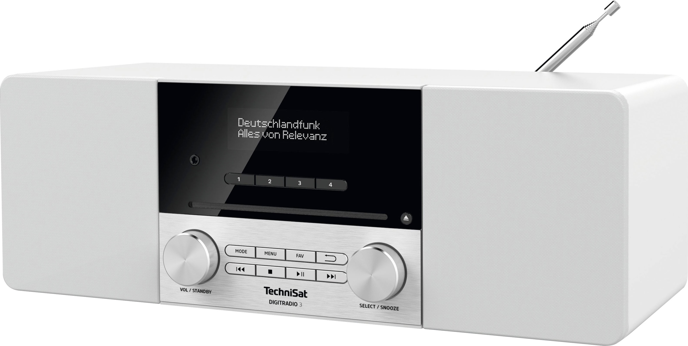 TechniSat Digitalradio (DAB+) »DIGITRADIO 3«, Jahre | 20 W), (DAB+)-UKW Digitalradio Germany RDS XXL in Bluetooth Made (A2DP mit 3 CD-Player, UNIVERSAL Garantie ➥ Bluetooth-AVRCP