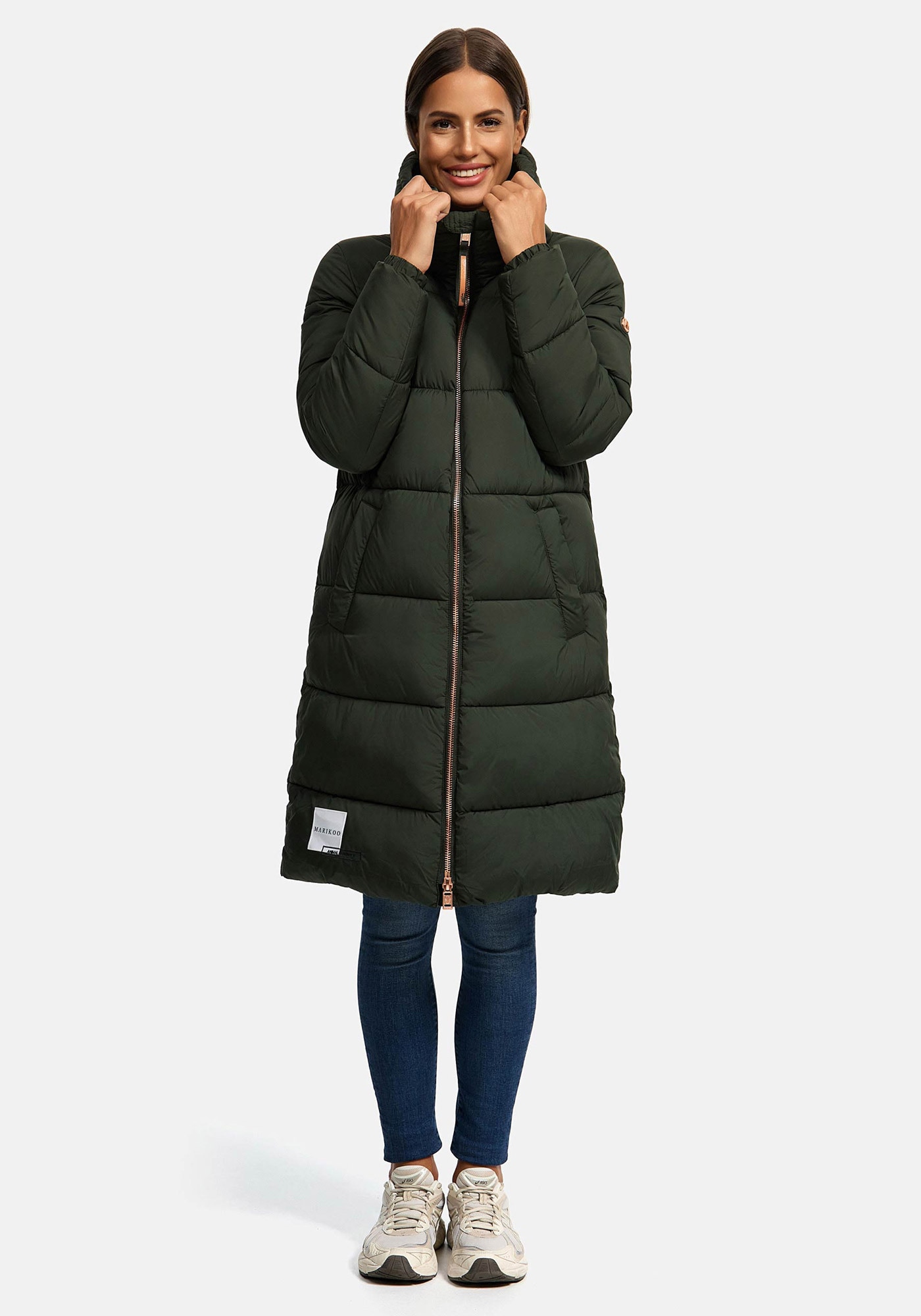 Marikoo Winterjacke »Marikoo Nomadiaa lange Damen Winterjacke N024«