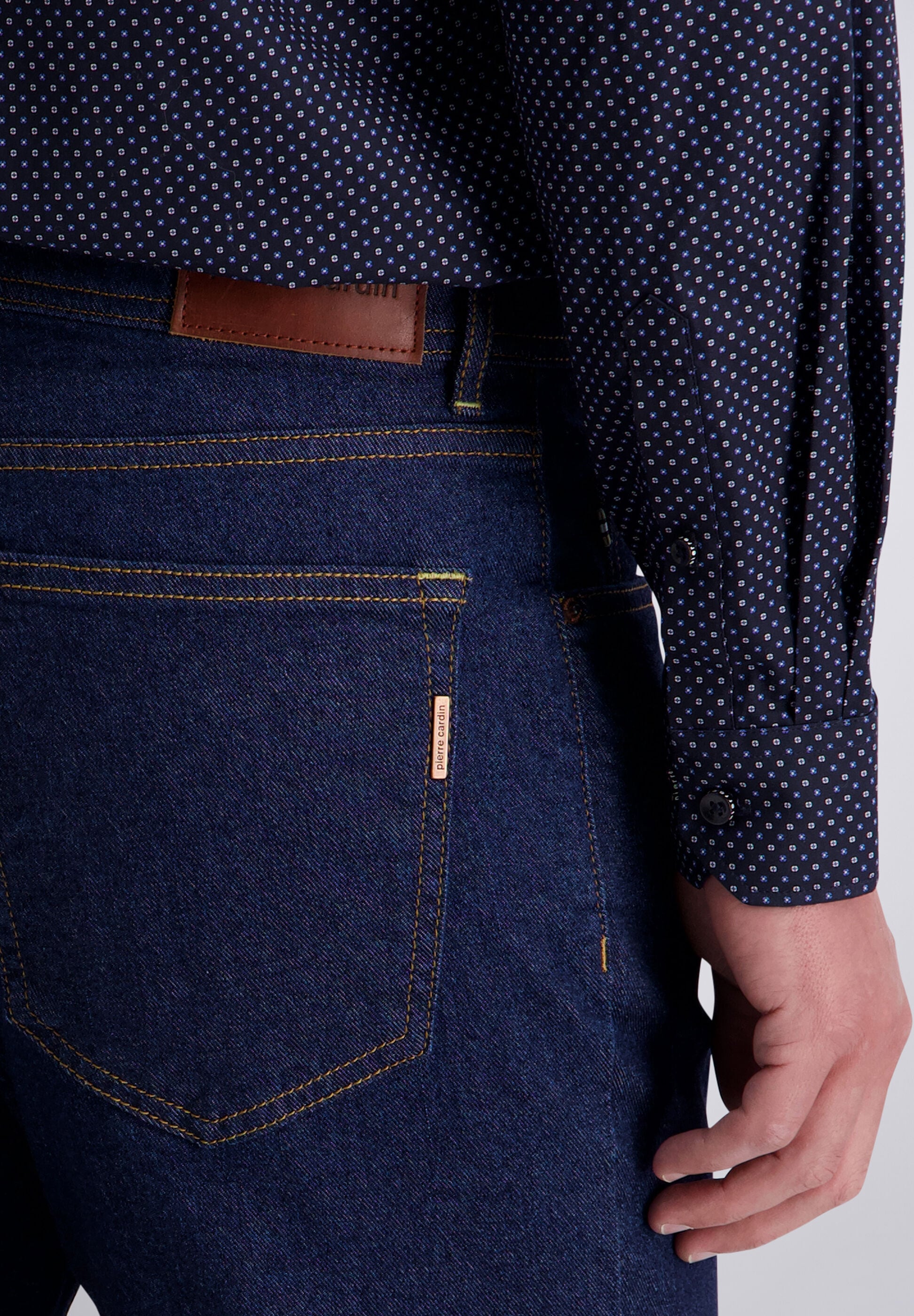 Pierre Cardin Straight-Jeans »Laval« mit Knopfverschluss