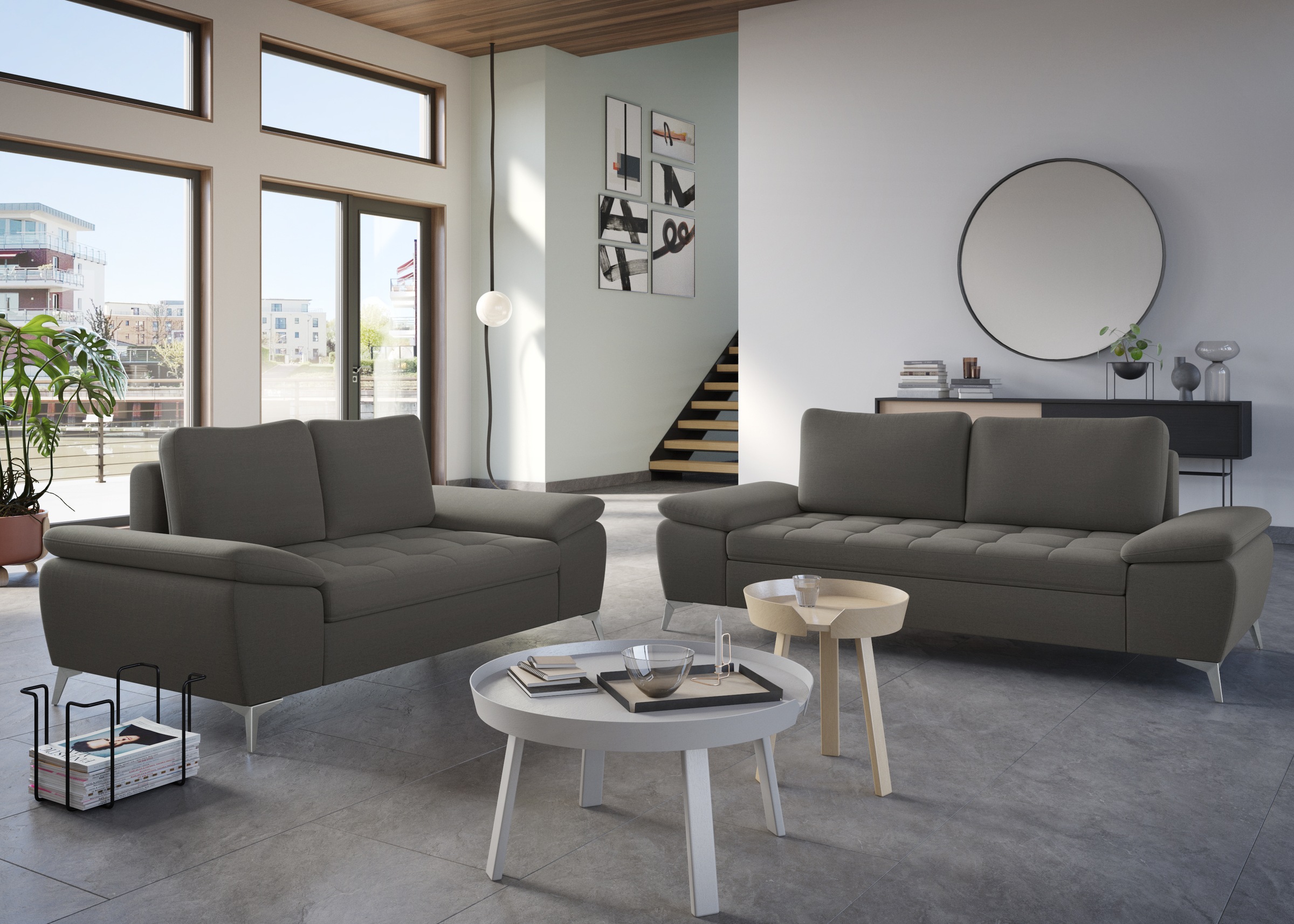 sit&more 2,5-Sitzer »Latigo«, mit hochwertigen Metallfüßen