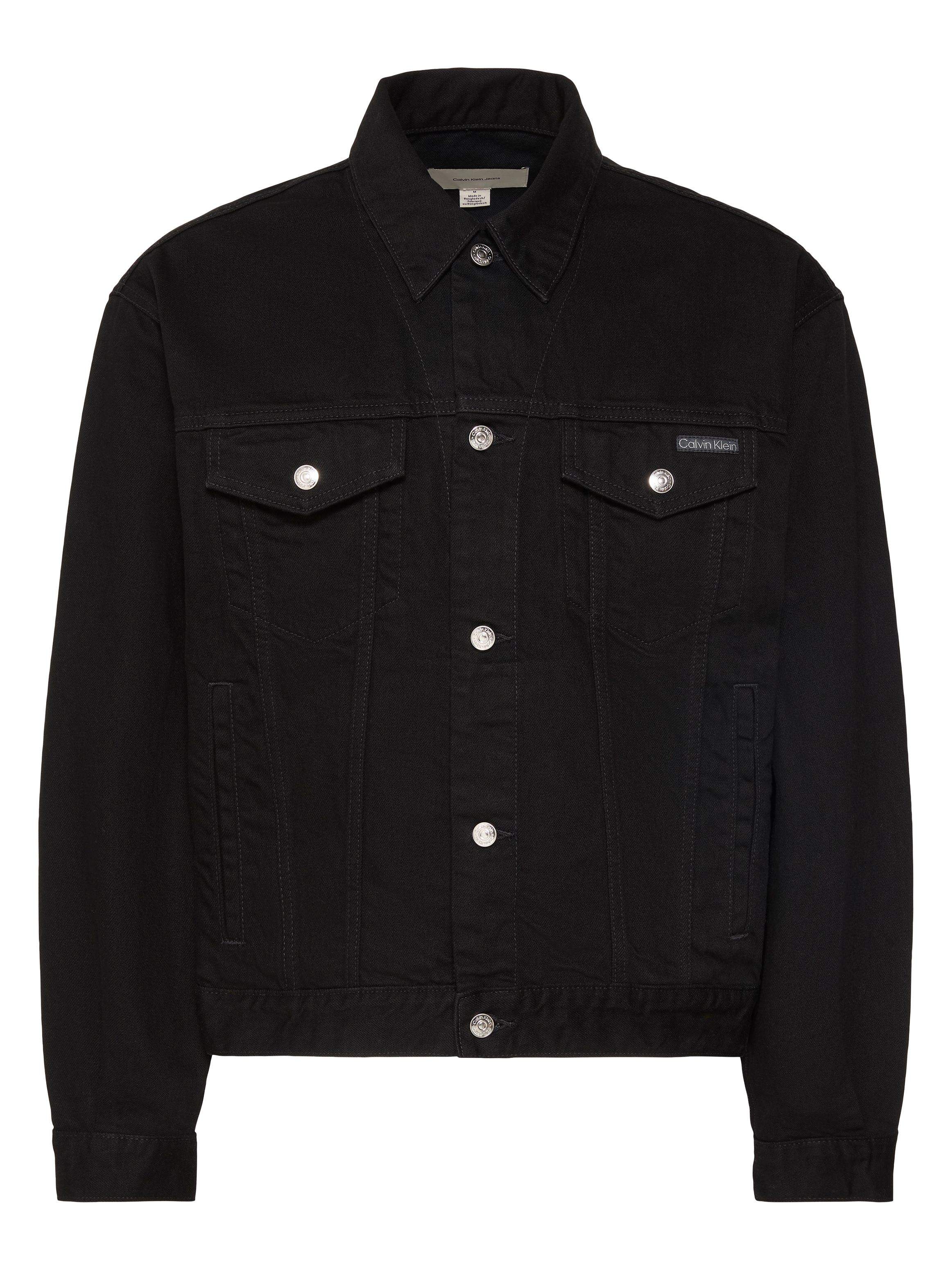 Calvin Klein Jeansjacke »90S CK CLASSIC BLACK TRUCKER« ohne Kapuze Regular fit mit normalen Hemdkragen