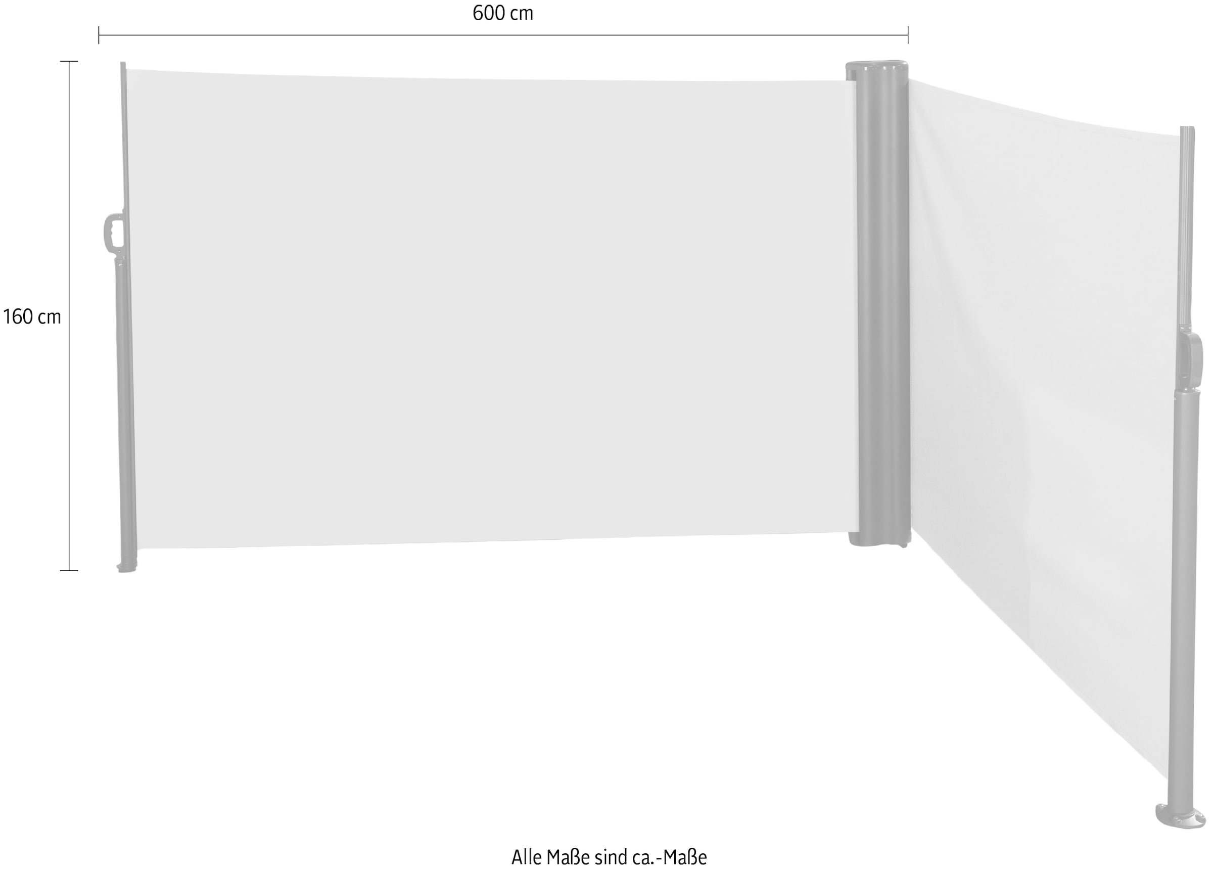 KONIFERA Seitenmarkise »Seitenarmmarkise«, BxH: 600x160 cm