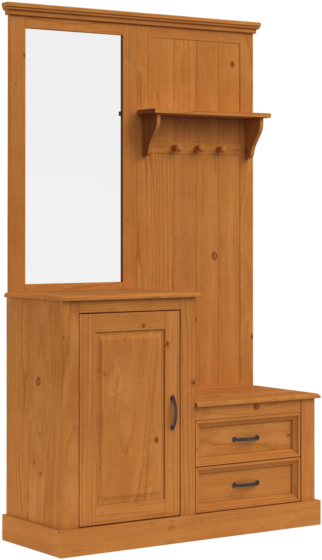 Home affaire Garderobenschrank »Selma«, Kompaktgarderobe, mit Spiegel, Haken und Hutablage, Breite 110 cm