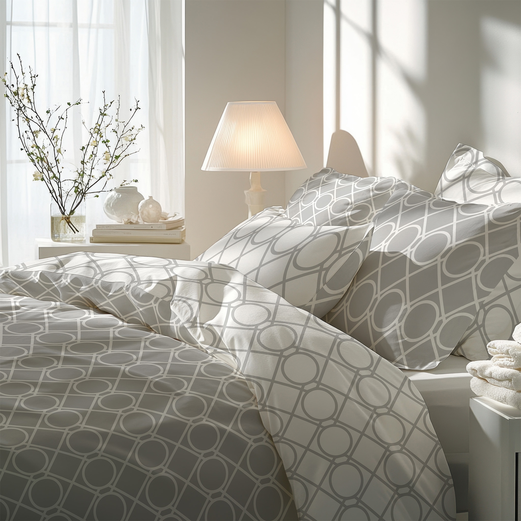 Florella Wendebettwäsche »»Henno grau « Fein-Renforcé,  100% Baumwolle«