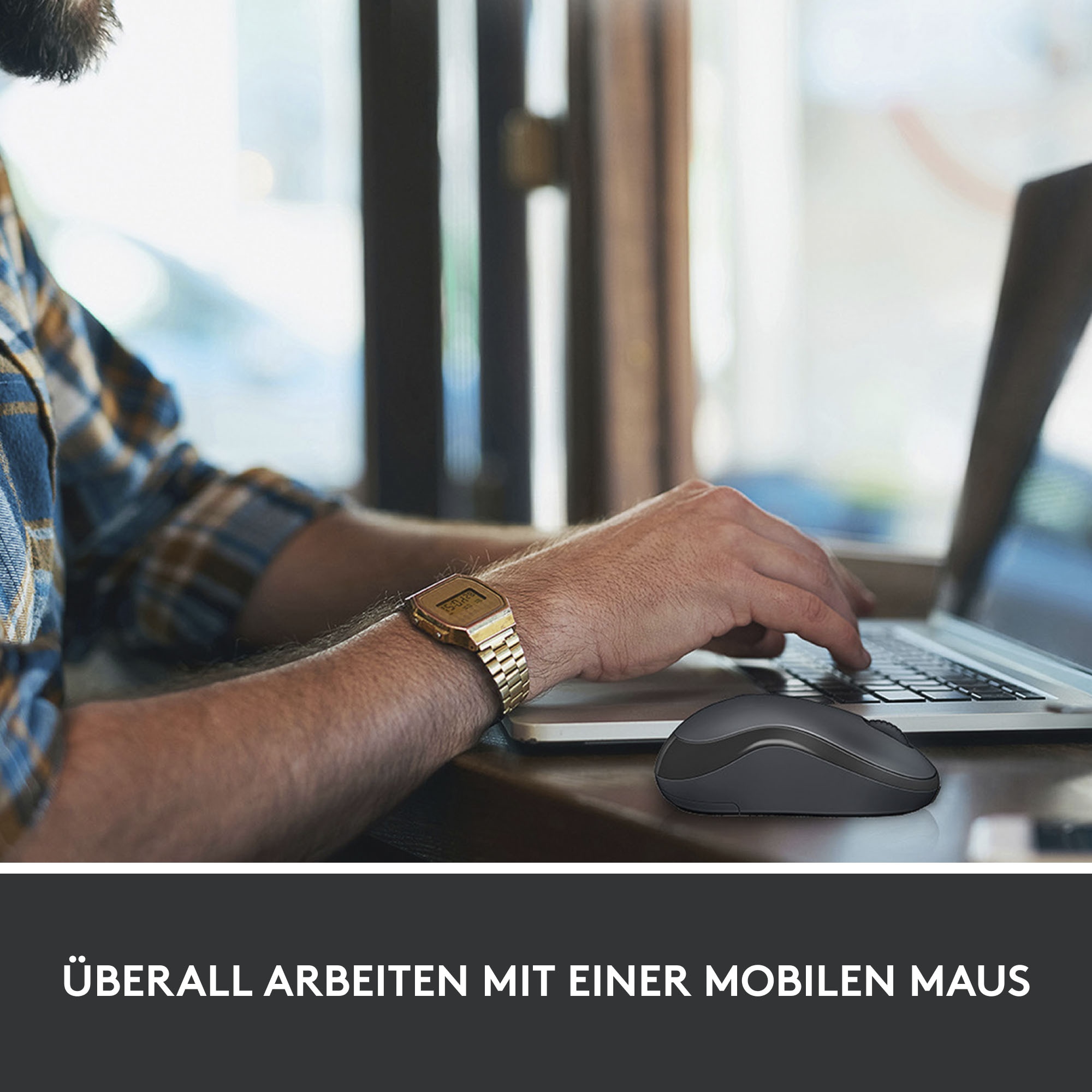 Logitech Maus »M220 SILENT Kabellose Maus, Für Links- & Rechtshänder«, RF Wireless