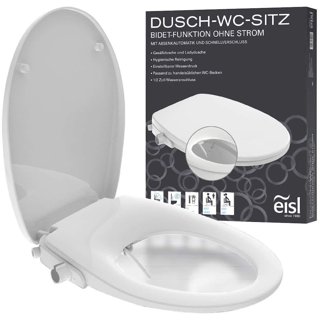Eisl Dusch-WC-Sitz »Bidet Einsatz«, Absenkautomatik, Schnellverschluss