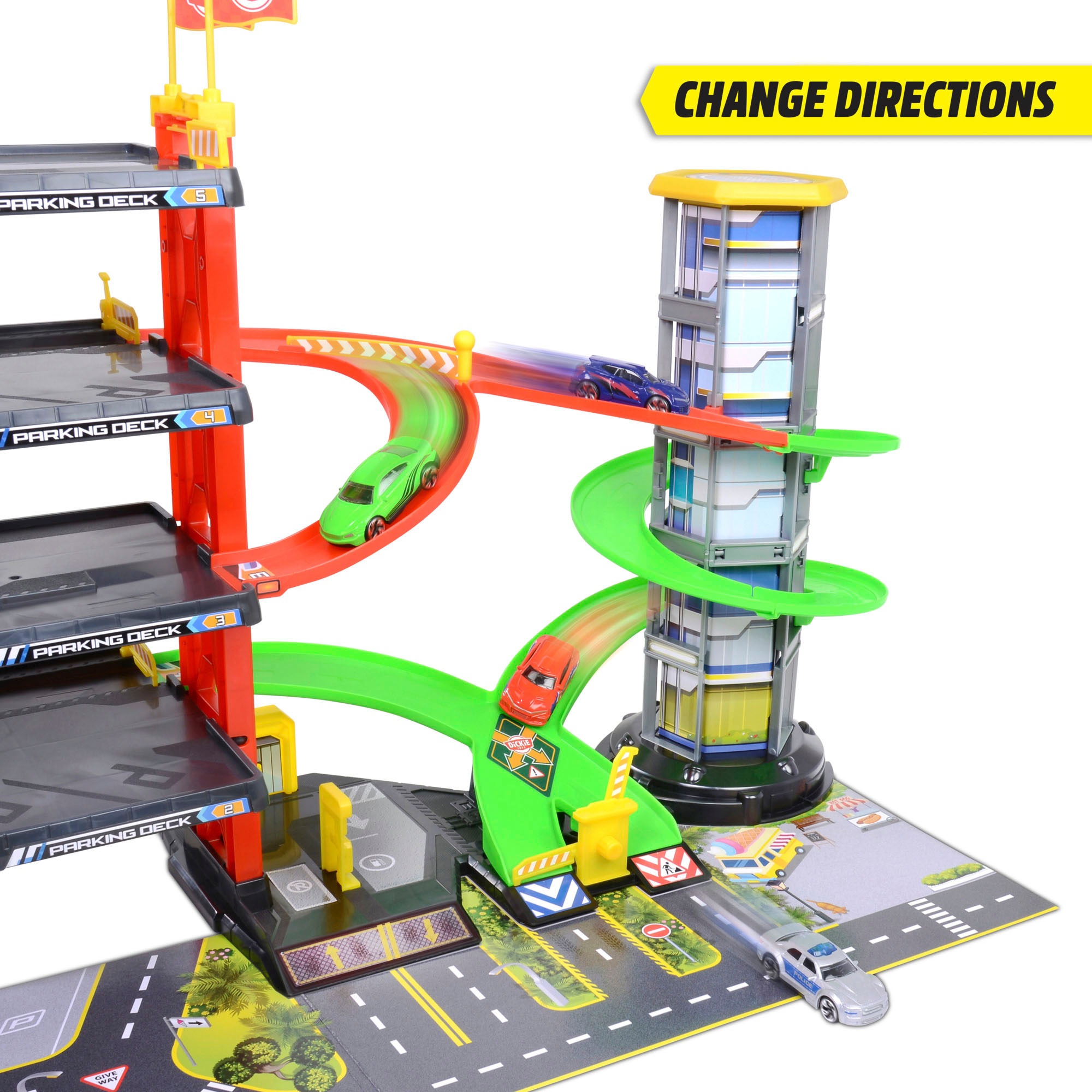 Dickie Toys Spiel-Parkgarage »Parking Garage«, inklusive 5 Fahrzeuge; mit Licht und Sound