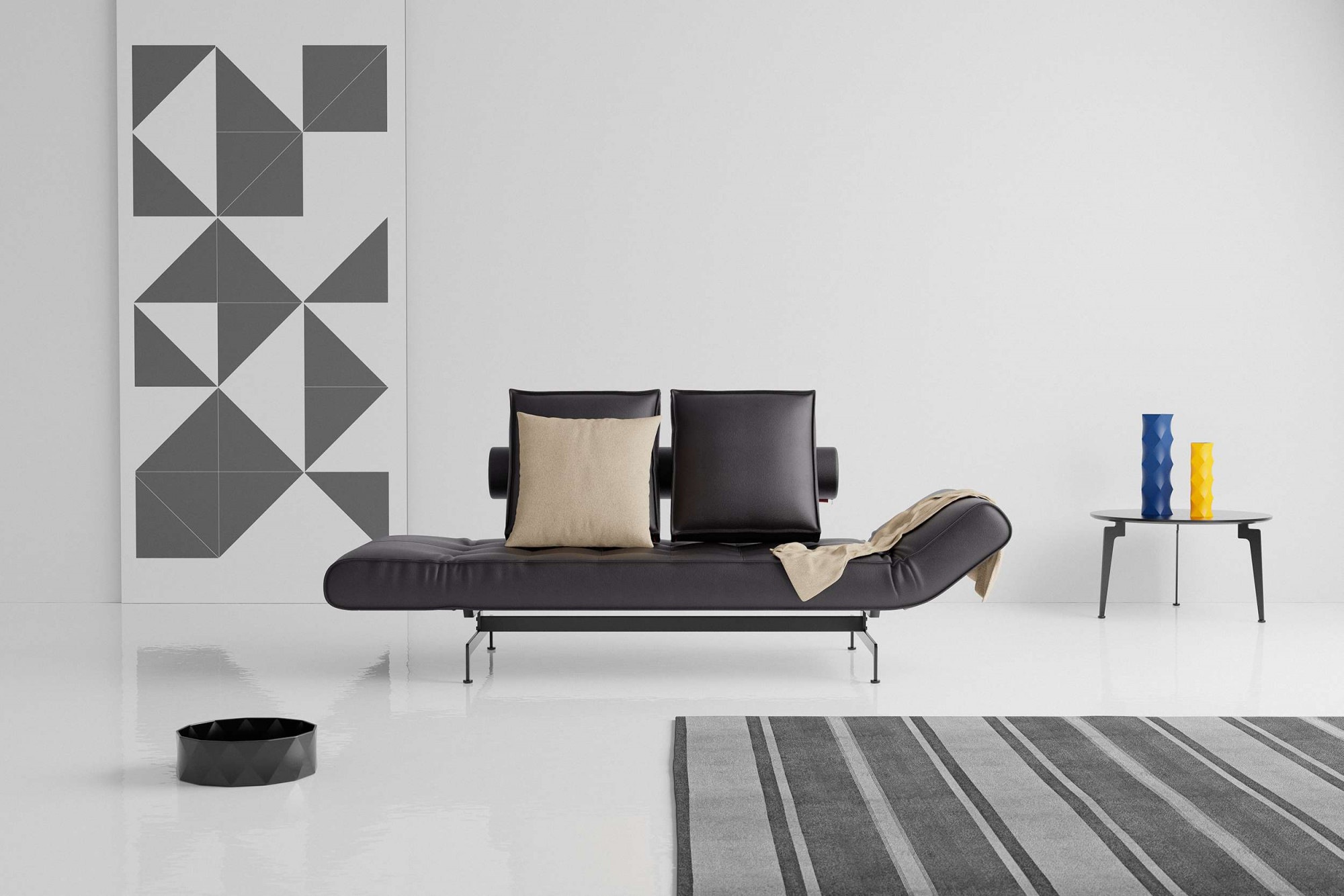 INNOVATION LIVING ™ 3-Sitzer »Ghia Schlafsofa«, eine große Liegefläche mit geringer Stellfläche, beidseitig abklappbar