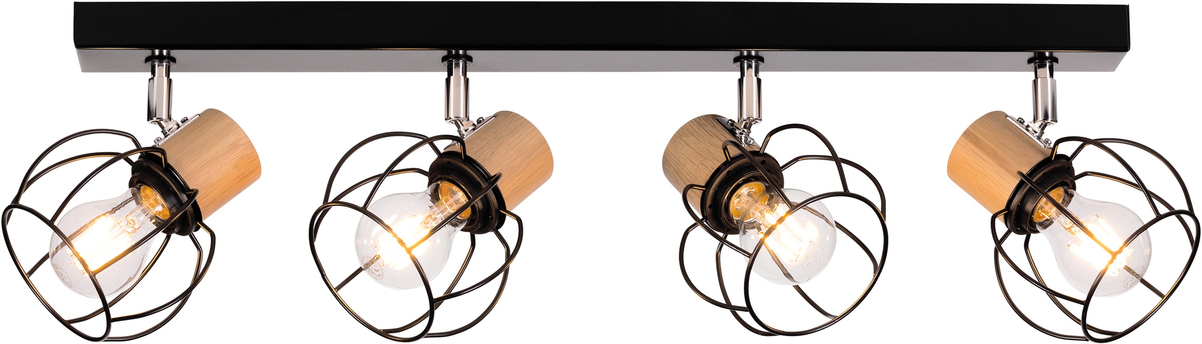 BRITOP LIGHTING Deckenleuchte »Phiphi«, 4 flammig, Leuchtmittel E27 | ohne Leuchtmittel-Leuchtmittel wechselbar, Dekorative Leuchte aus Metall, passende LM E27 / exkl., Made in Europe