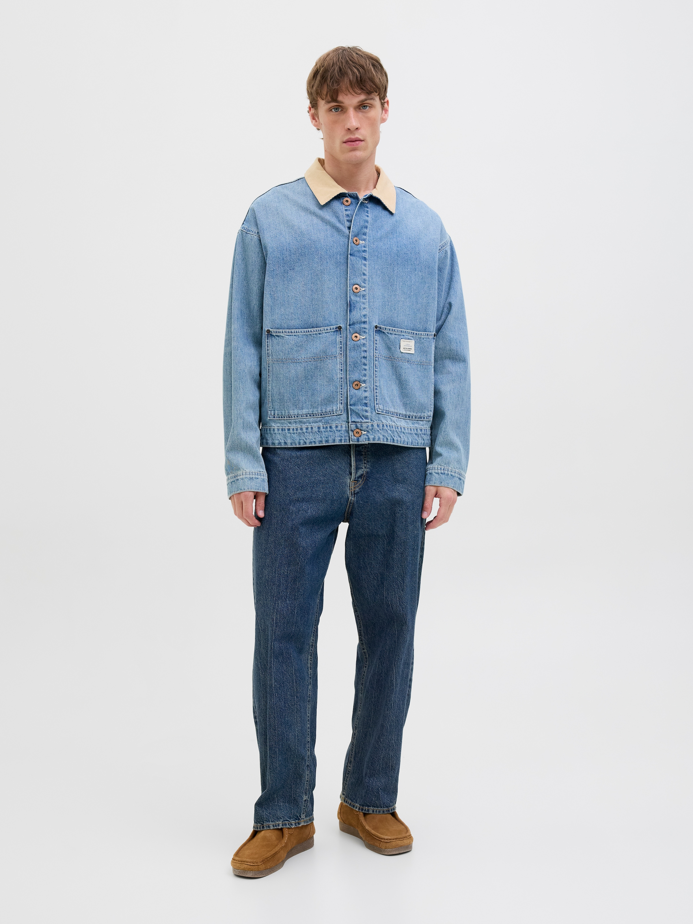Jack & Jones Relax-fit-Jeans »JJIEDDIE mit hoher Taille und lockerer Passform« Baumwolle, relaxed fit