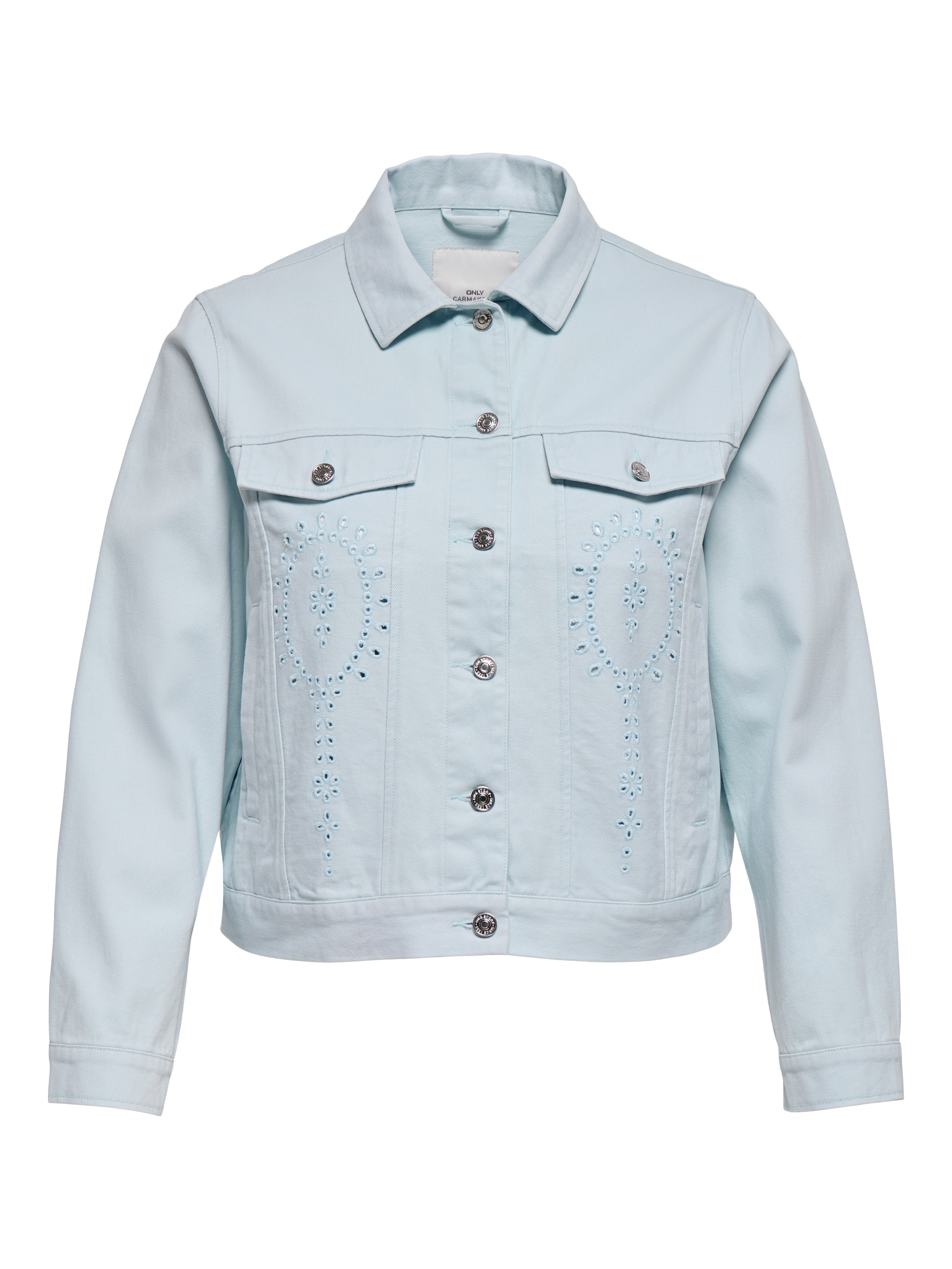 ONLY CARMAKOMA Jeansjacke »CARELSA CROCHET DENIM JACKET OTW« mit Stickerei Detail