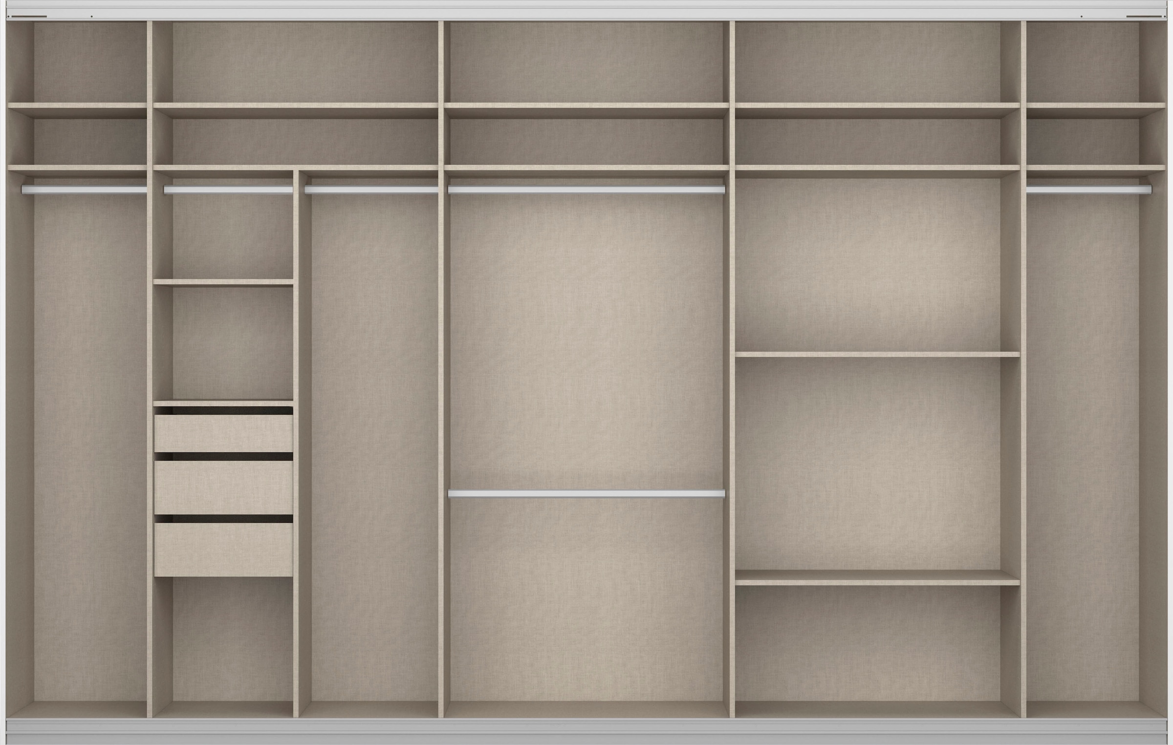 rauch Schwebetürenschrank »Kleiderschrank Schrank Garderobe TOPSELLER OTELI inkl. Inneneinteilung«, mit 3 Innenschubladen sowie zusätzlichen Einlegeböden MADE IN GERMANY