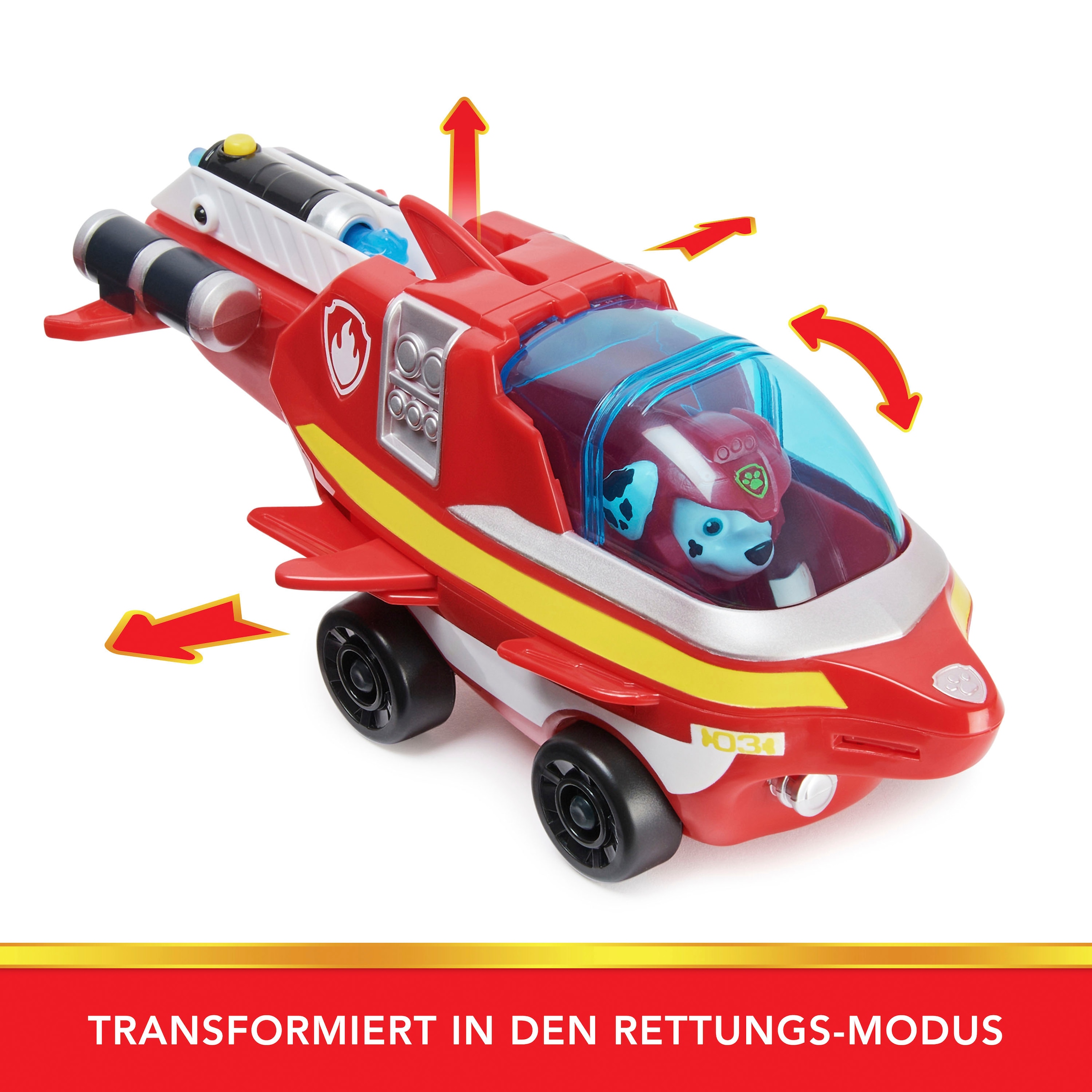 Spin Master Spielzeug-Auto »Paw Patrol - Aqua Pups - Basic Themed Vehicles Solid Marshall«, mit Funktionen