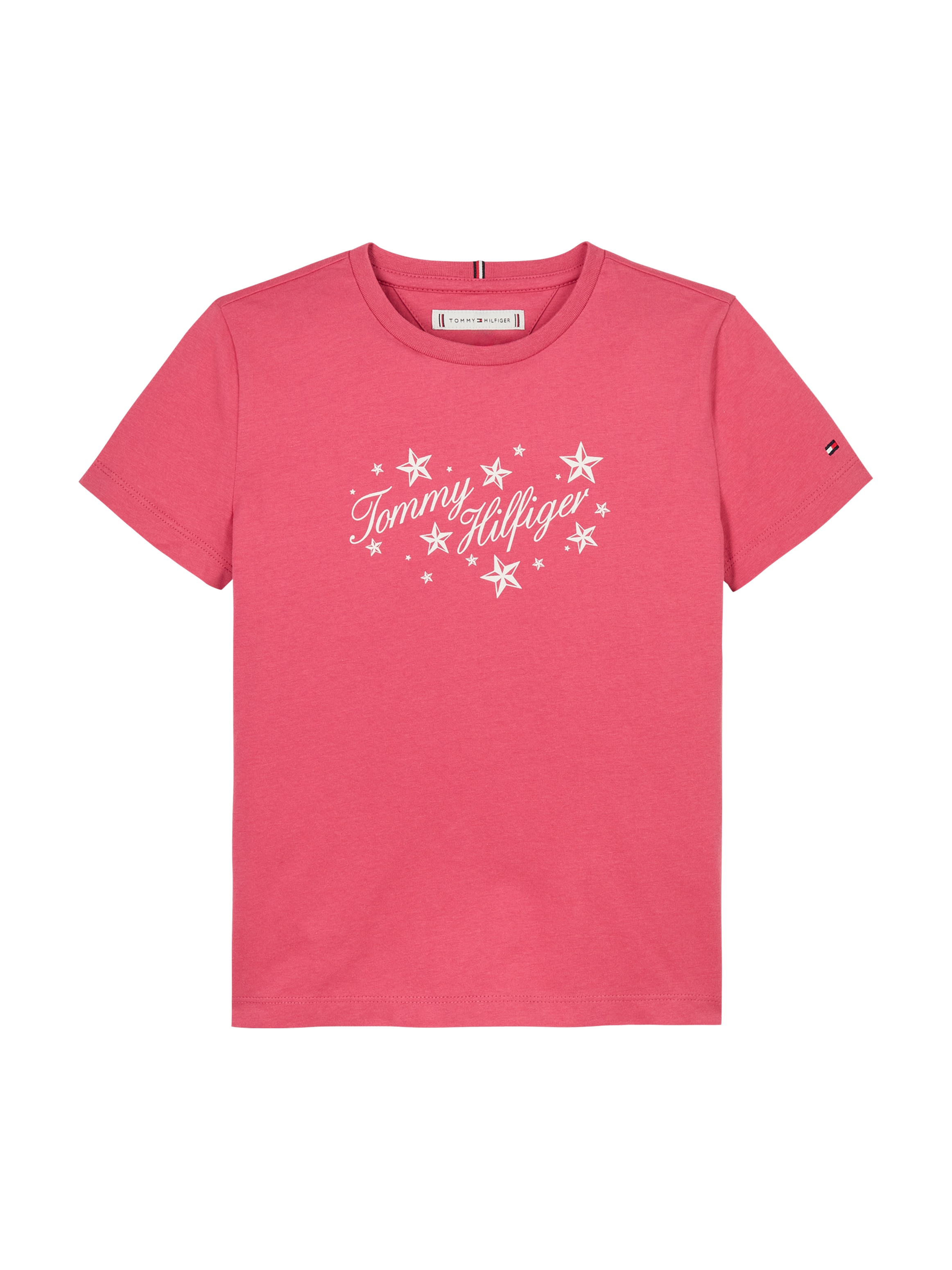 Tommy Hilfiger T-Shirt »TOMMY SCRIPT GLITTER TEE SS«, mit großem Logodruck