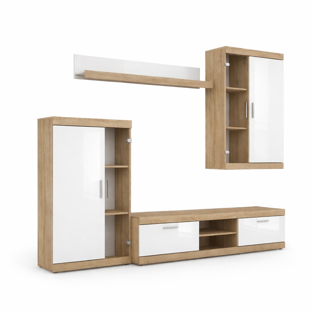 OTTO home Wohnwand »Cleo 2, Anbauwand, Wohnkombination, Wohnzimmer-Set« 4 Stk. tlg.