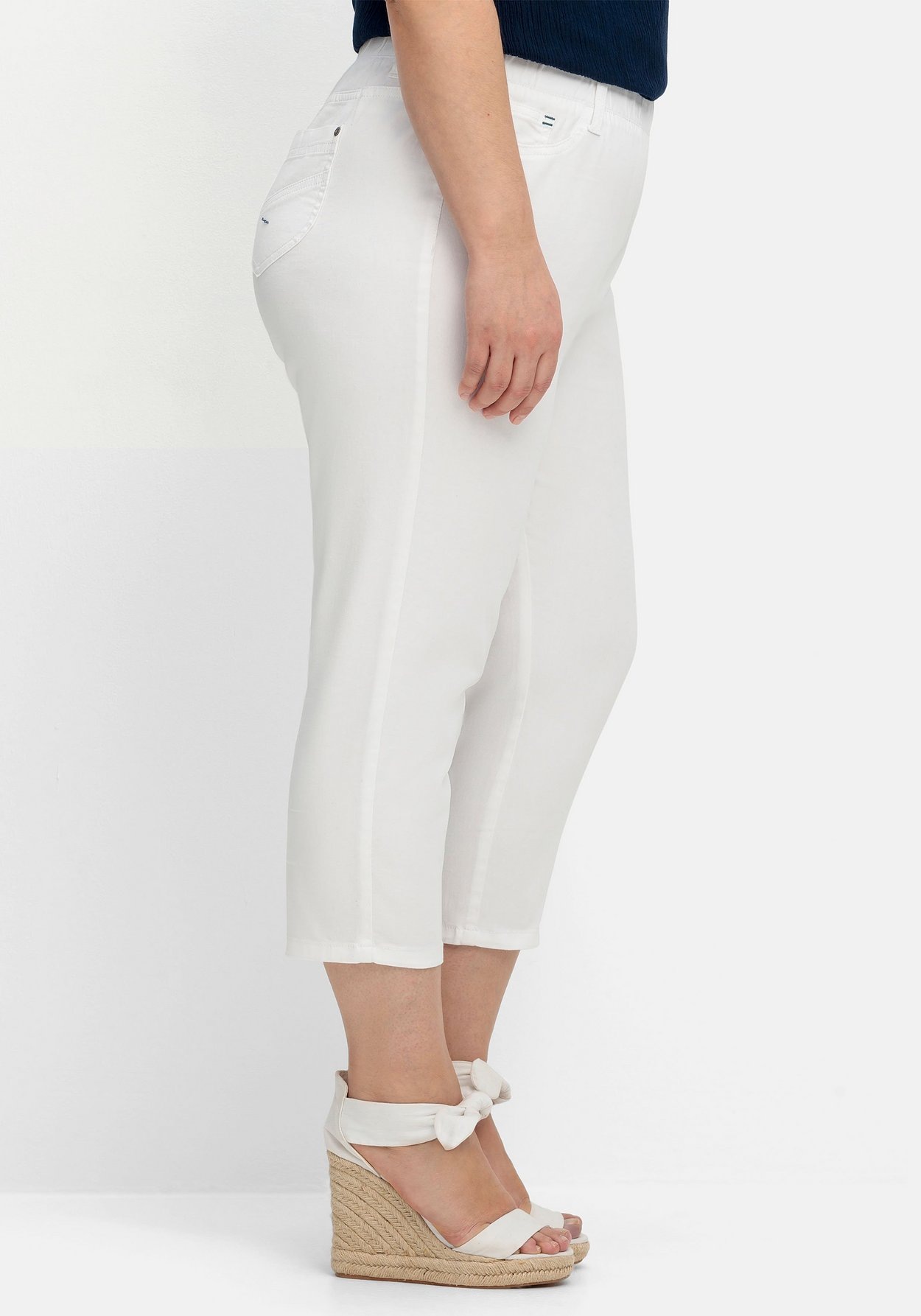 Sheego 7/8-Hose »Schmale 7/8-Hose mit Gummibund, aus elastischem Twill«