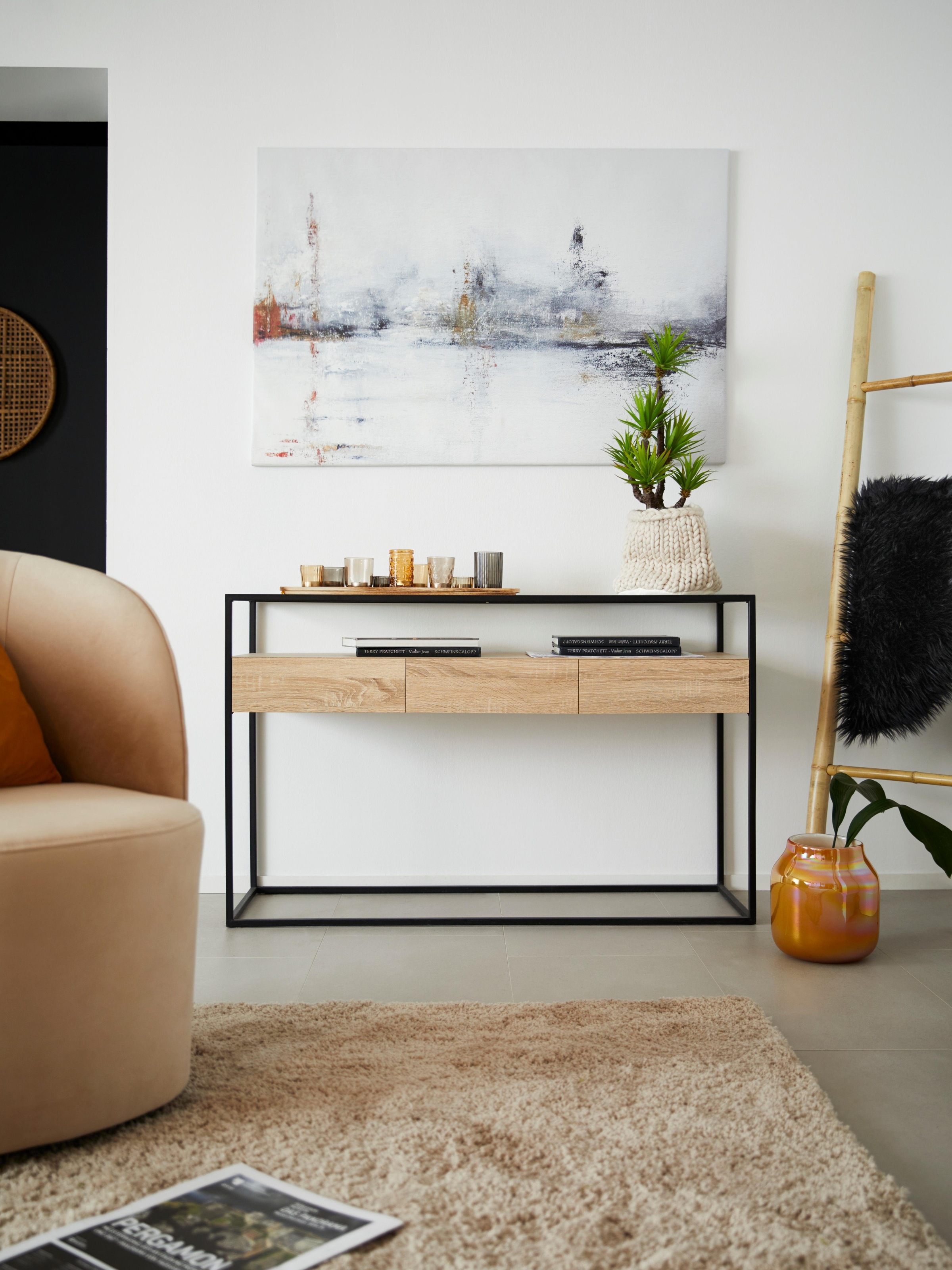 PLACES OF STYLE Leinwandbild »Marmoroptik« Abstrakte | Kunst | Marmor | Modern | Spa | Spa Bilder Premium-Leinwandstoff, Handarbeit aus Deutschland, 90x60cm