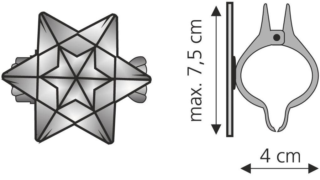 St.), 2 »Orbit«, Liedeco Vorhänge Dekoklammer Gardinen, (Packung, für