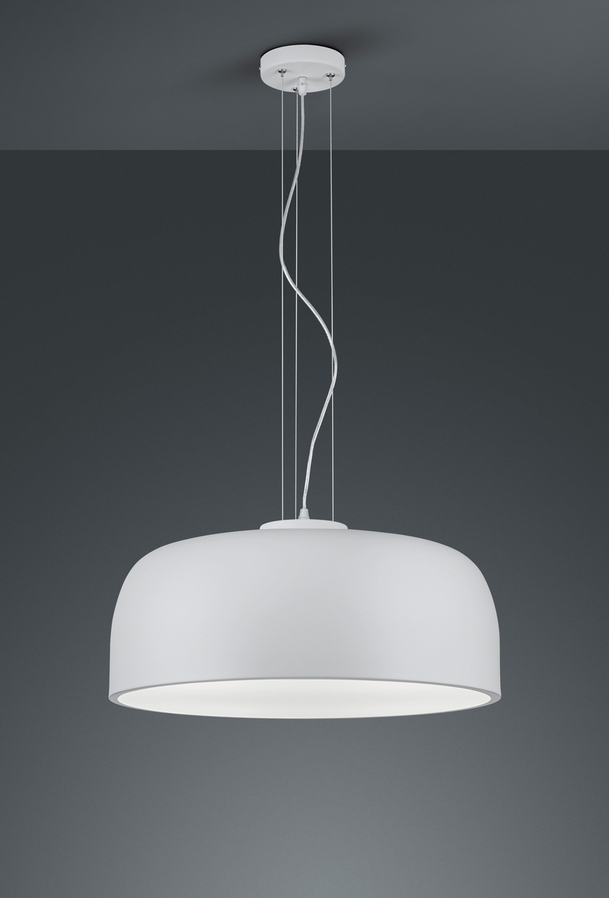 TRIO Leuchten Pendelleuchte »Baron«, 4 flammig, Leuchtmittel E27 | Leuchtmittel wechselbar, Hängelampe in puristischem Design / Abdeckung für blendfreies Licht