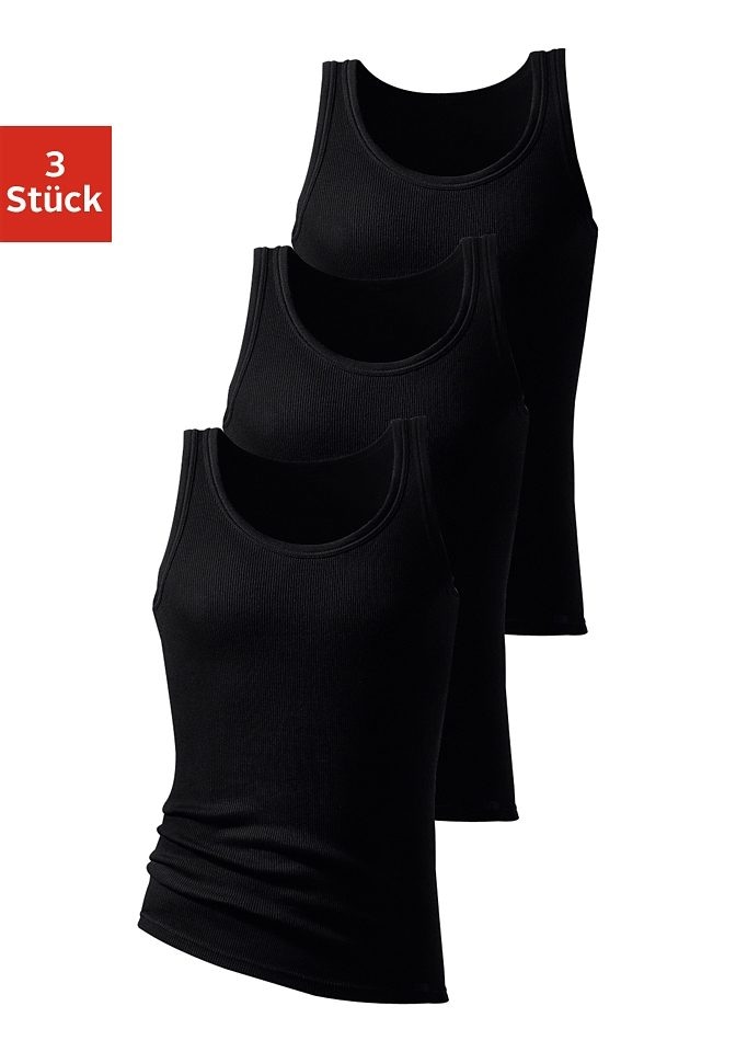 H.I.S Tanktop »Feinripp« Packung, 3 Stk. aus weicher Baumwollqualität