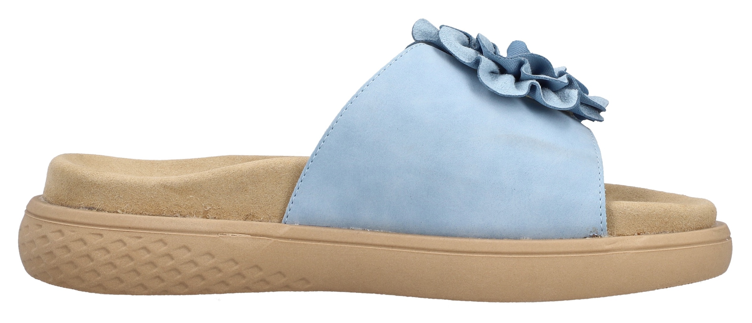 Rieker Pantolette, Sommerschuh, Hausschuh, Strandschuh mit bequemem Fußbett